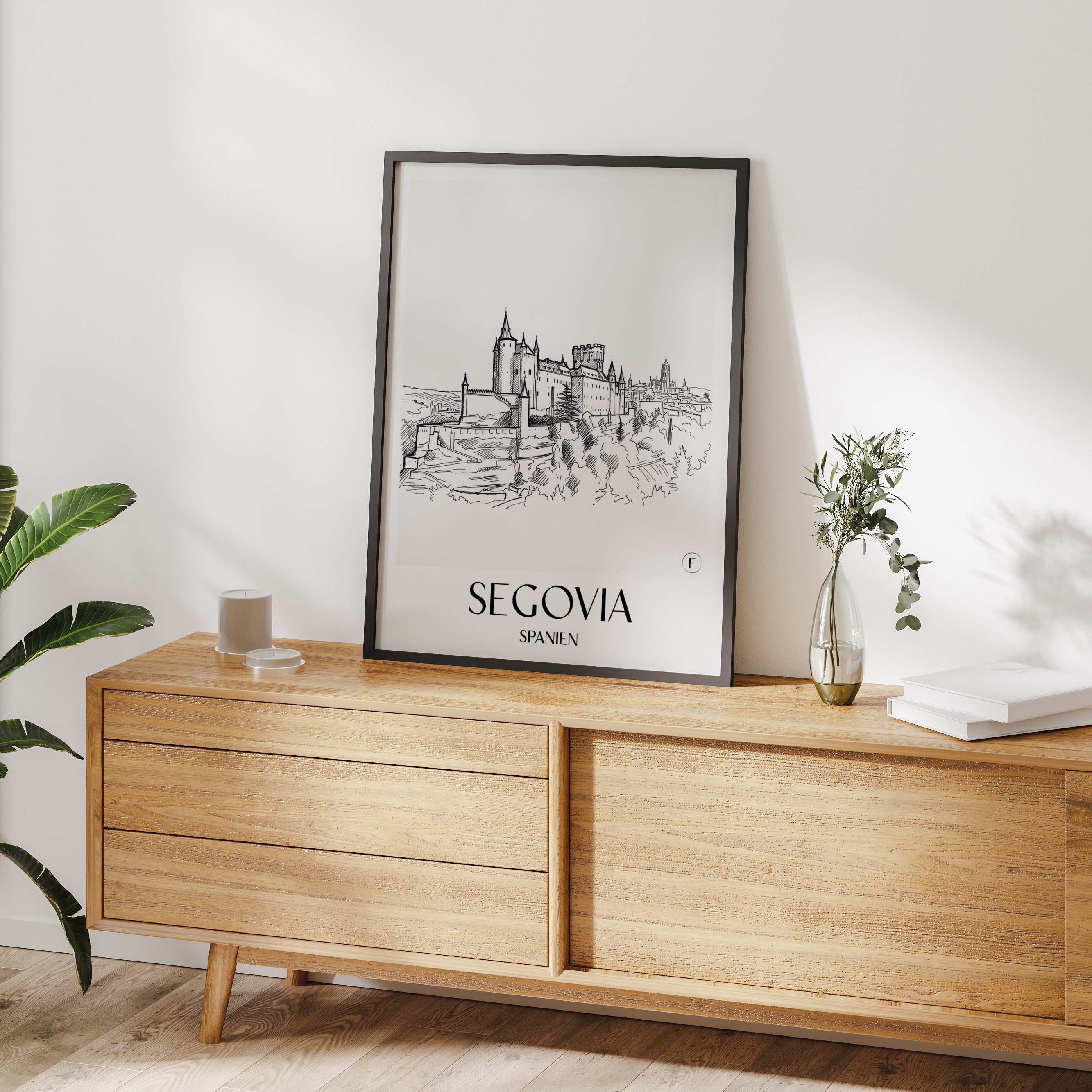 segovia-spanien-spanien-poster-skizze