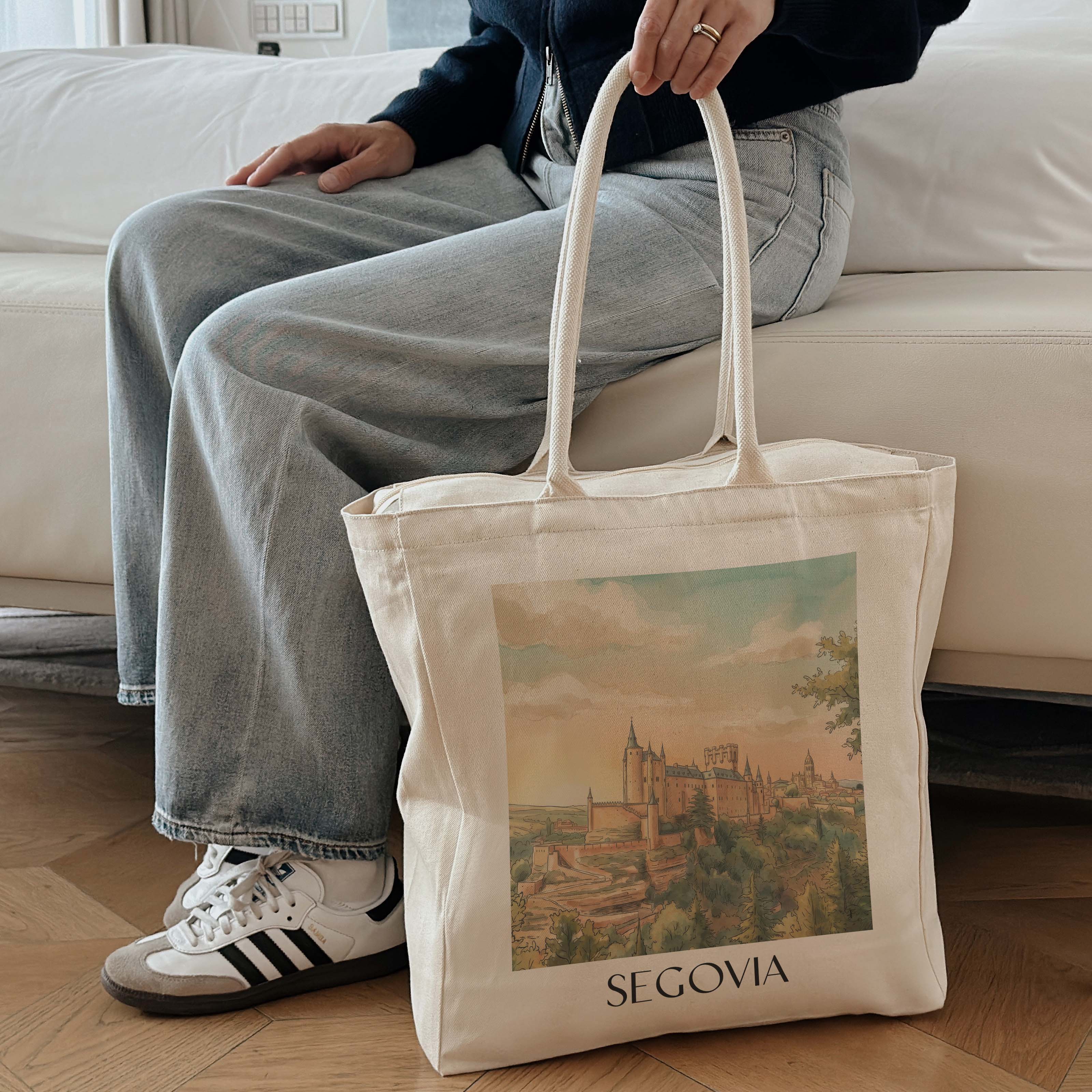 segovia-spanien-spanien-einkaufstasche-aquarell