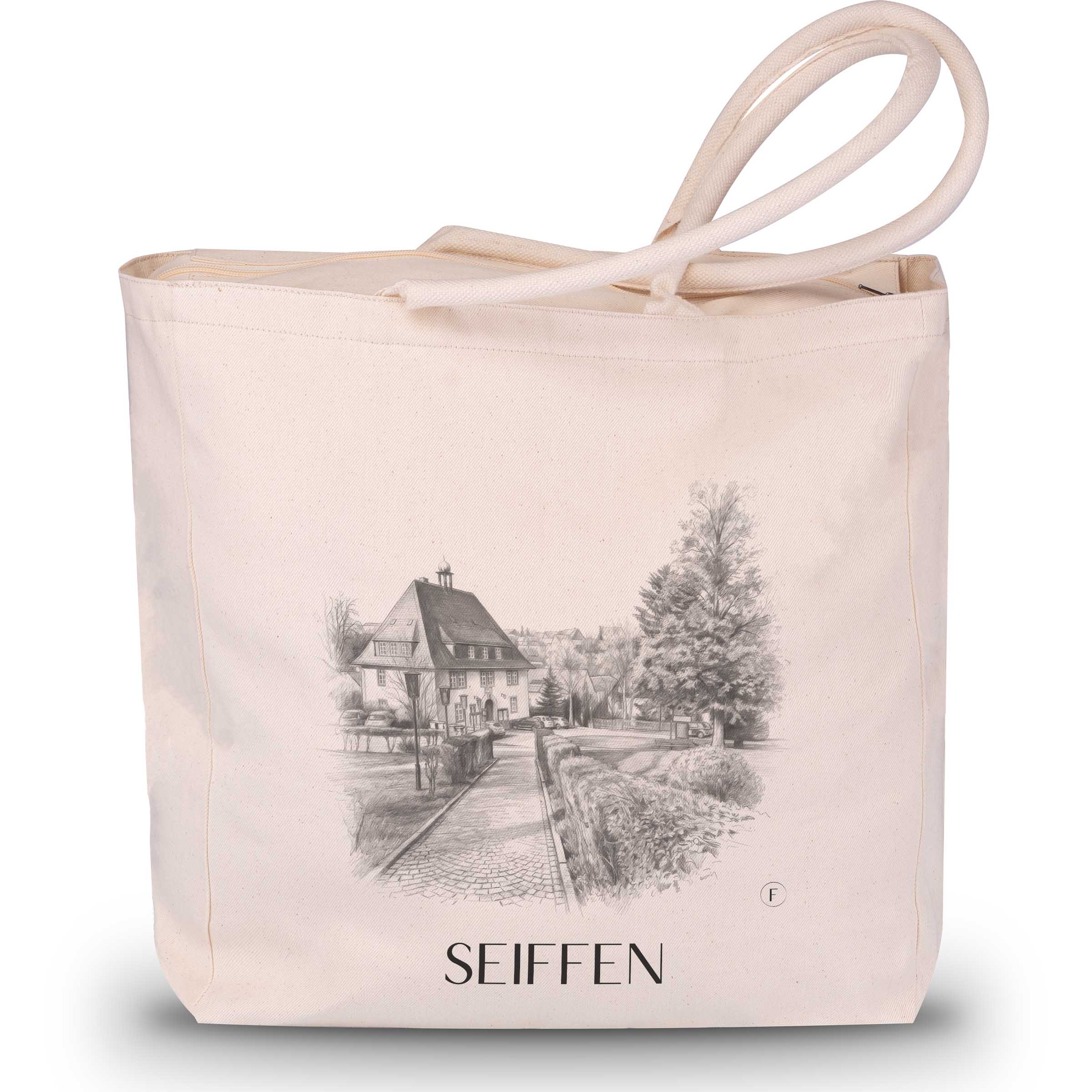Seiffen Shopping Tasche - Erzgebirge - Deutschland Tote Bag - Einkaufstasche im Zeichnung Stil