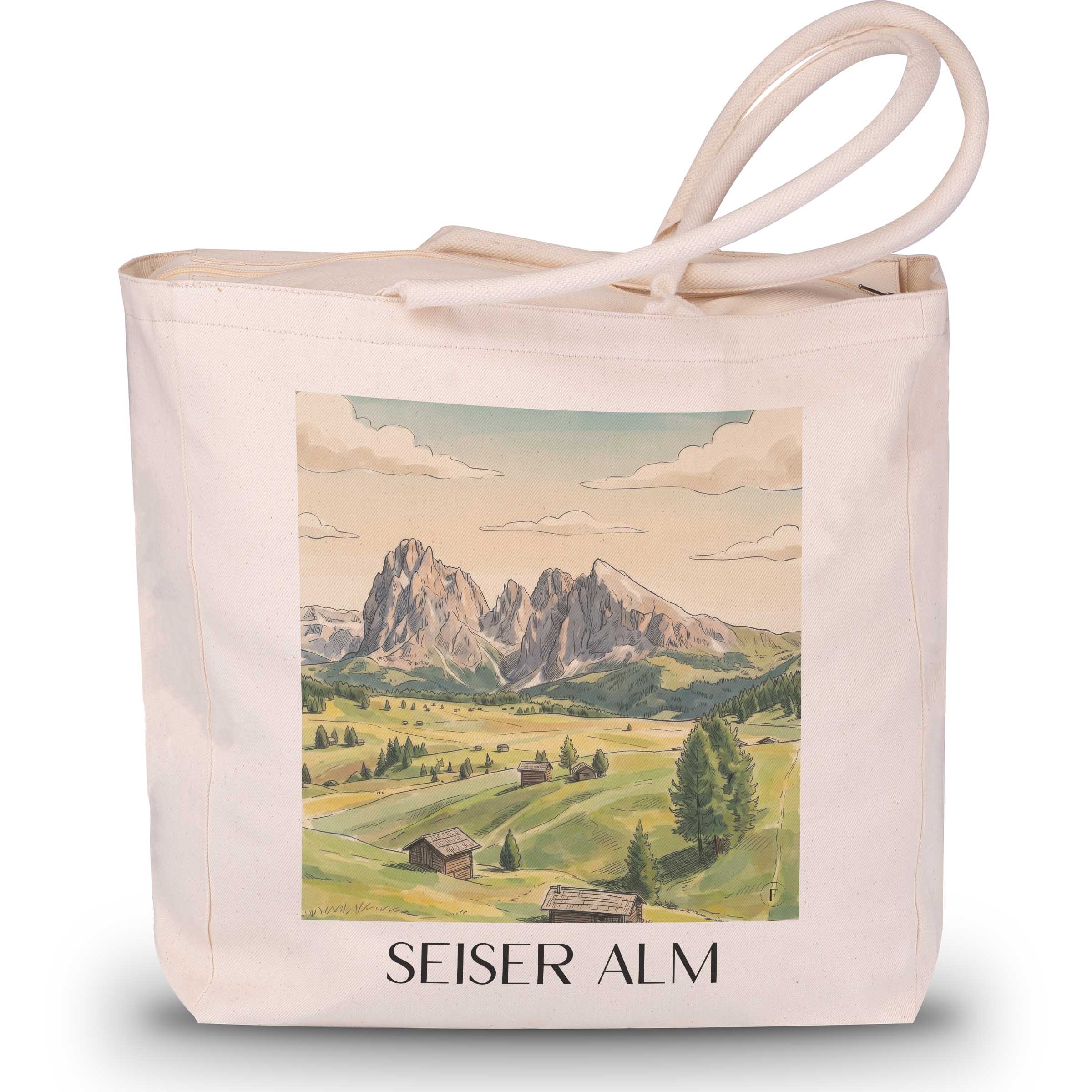 seiser-alm-dolomiten-italien-einkaufstasche-aquarell