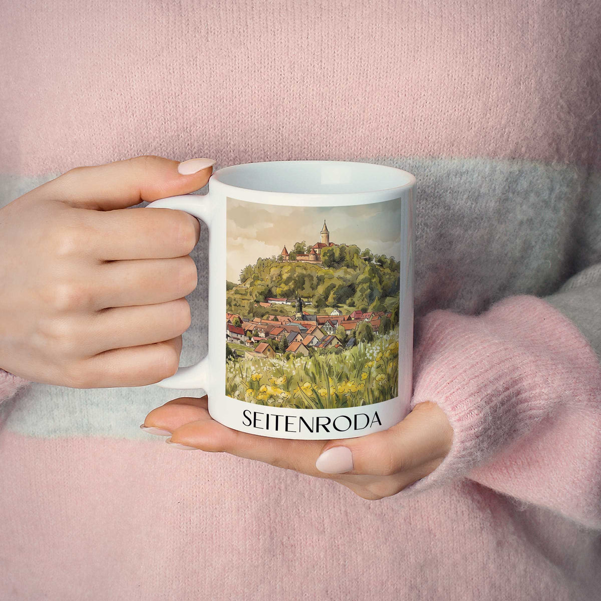 seitenroda-saaletal-deutschland-kaffeebecher-aquarell