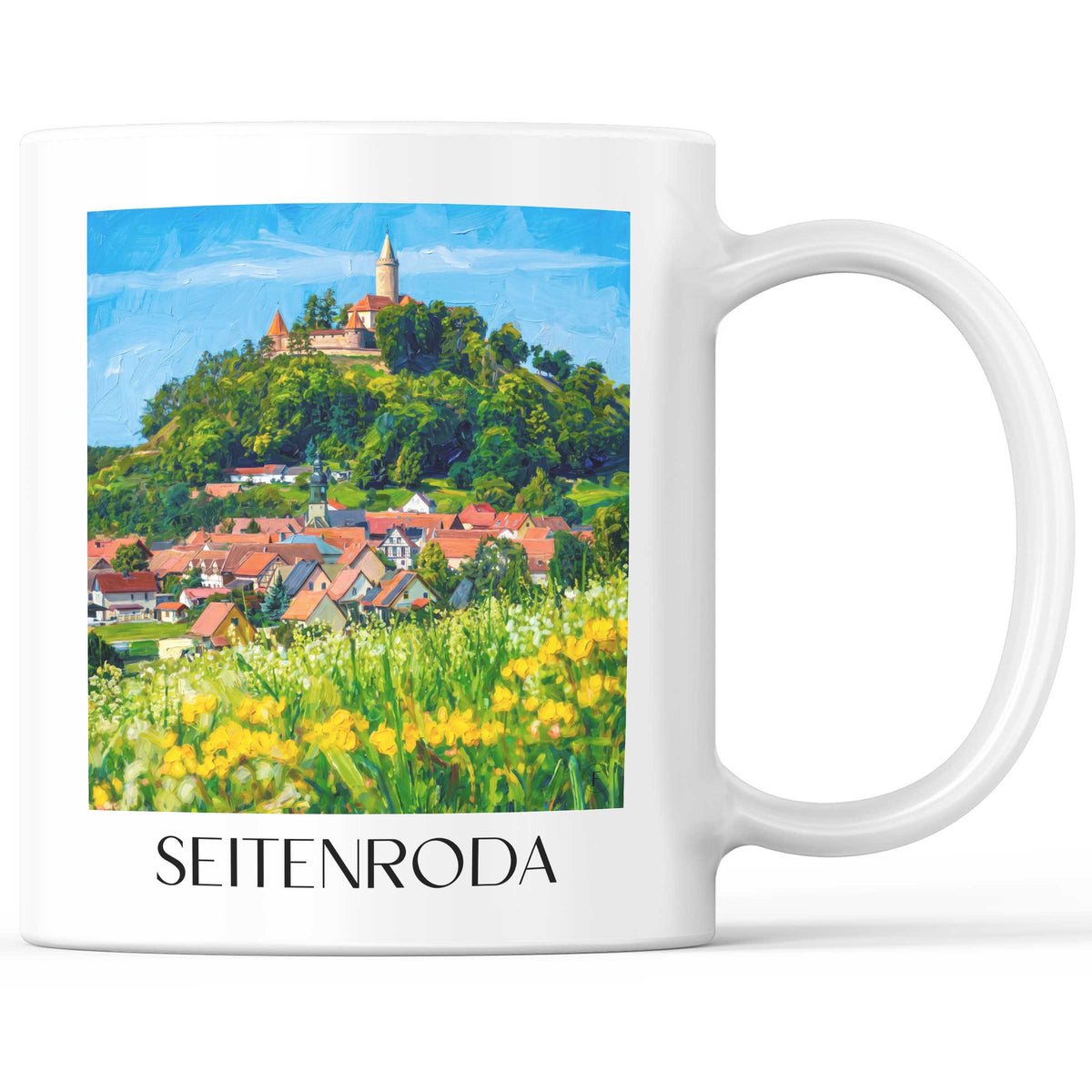 seitenroda-saaletal-deutschland-kaffeebecher-oil-painting-oelgemaelde