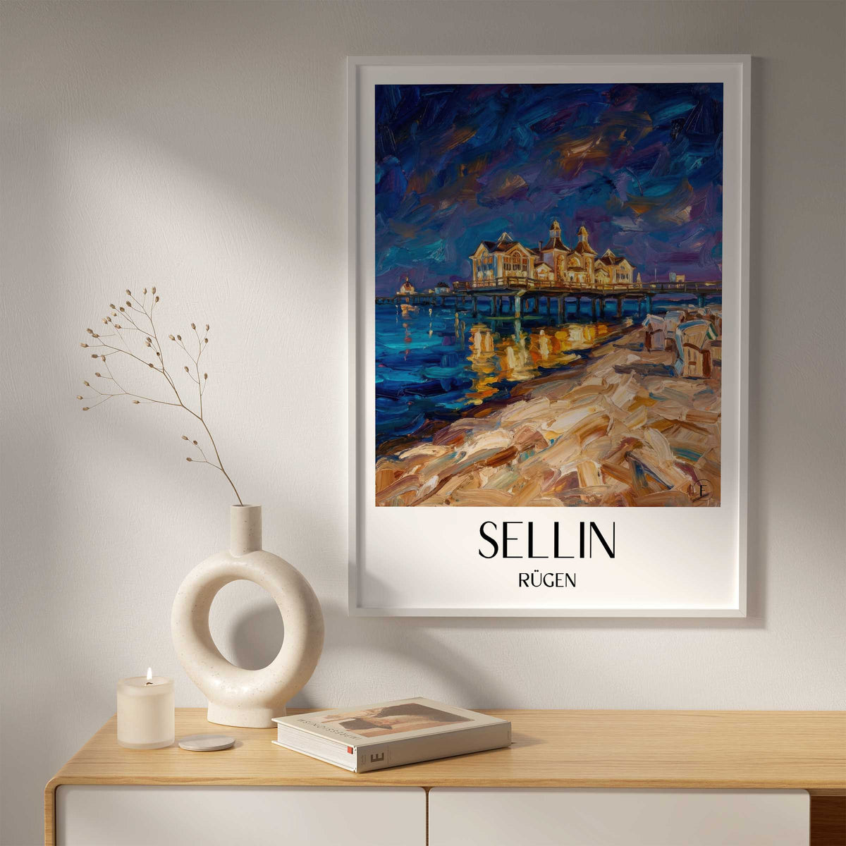sellin-rügen-deutschland-poster-oil-painting-oelgemaelde