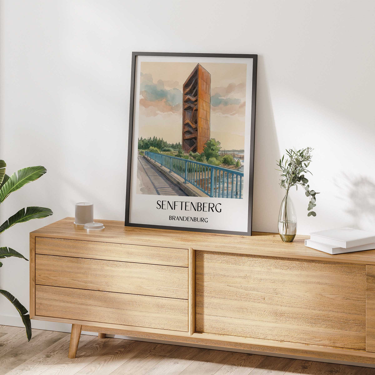 senftenberg-brandenburg-deutschland-poster-aquarell