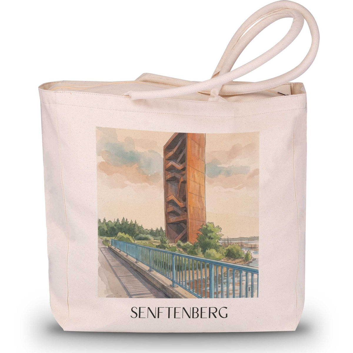 senftenberg-brandenburg-deutschland-einkaufstasche-aquarell