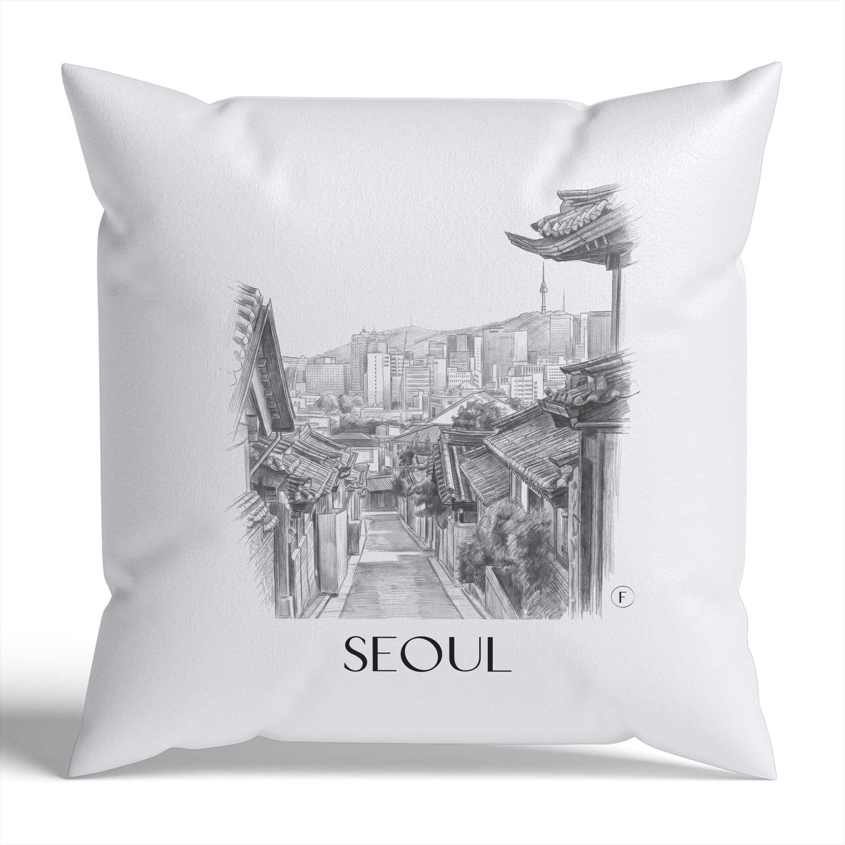 seoul-südkorea-südkorea-kissenbezug-bleistift-zeichnung-drawing
