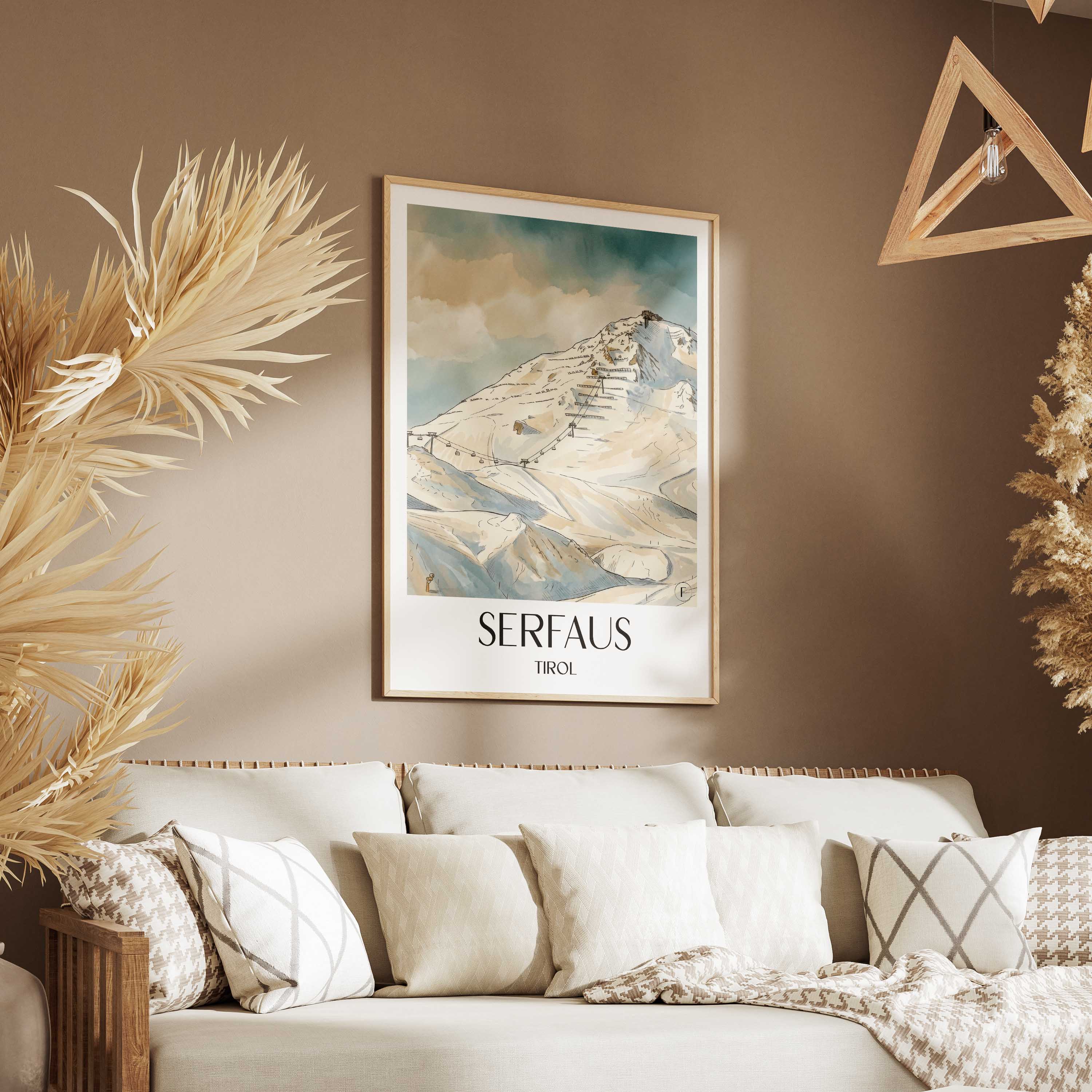 serfaus-tirol-österreich-poster-aquarell