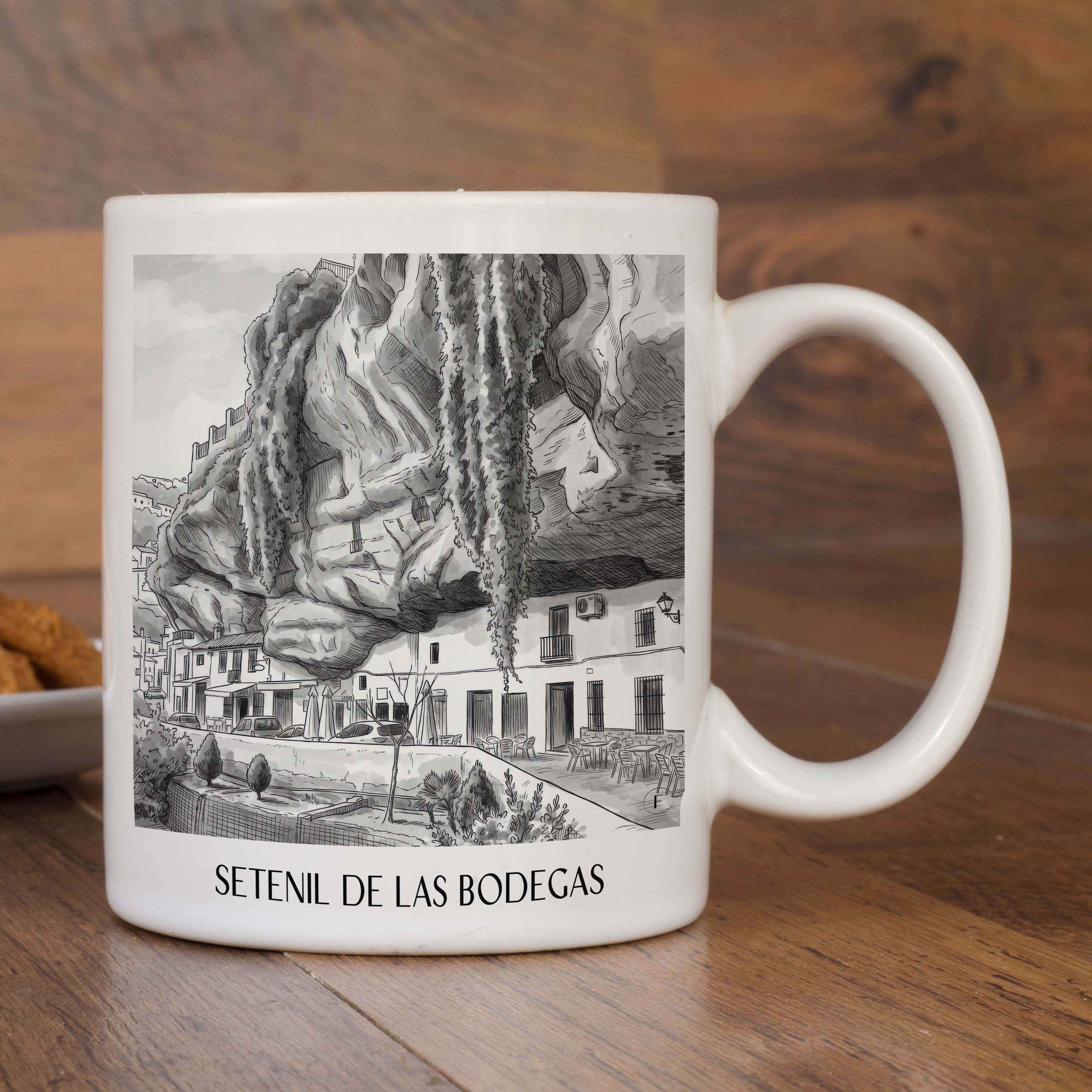 setenil-de-las-bodegas-spanien-spanien-kaffeebecher-aquarell-schwarz-weiss