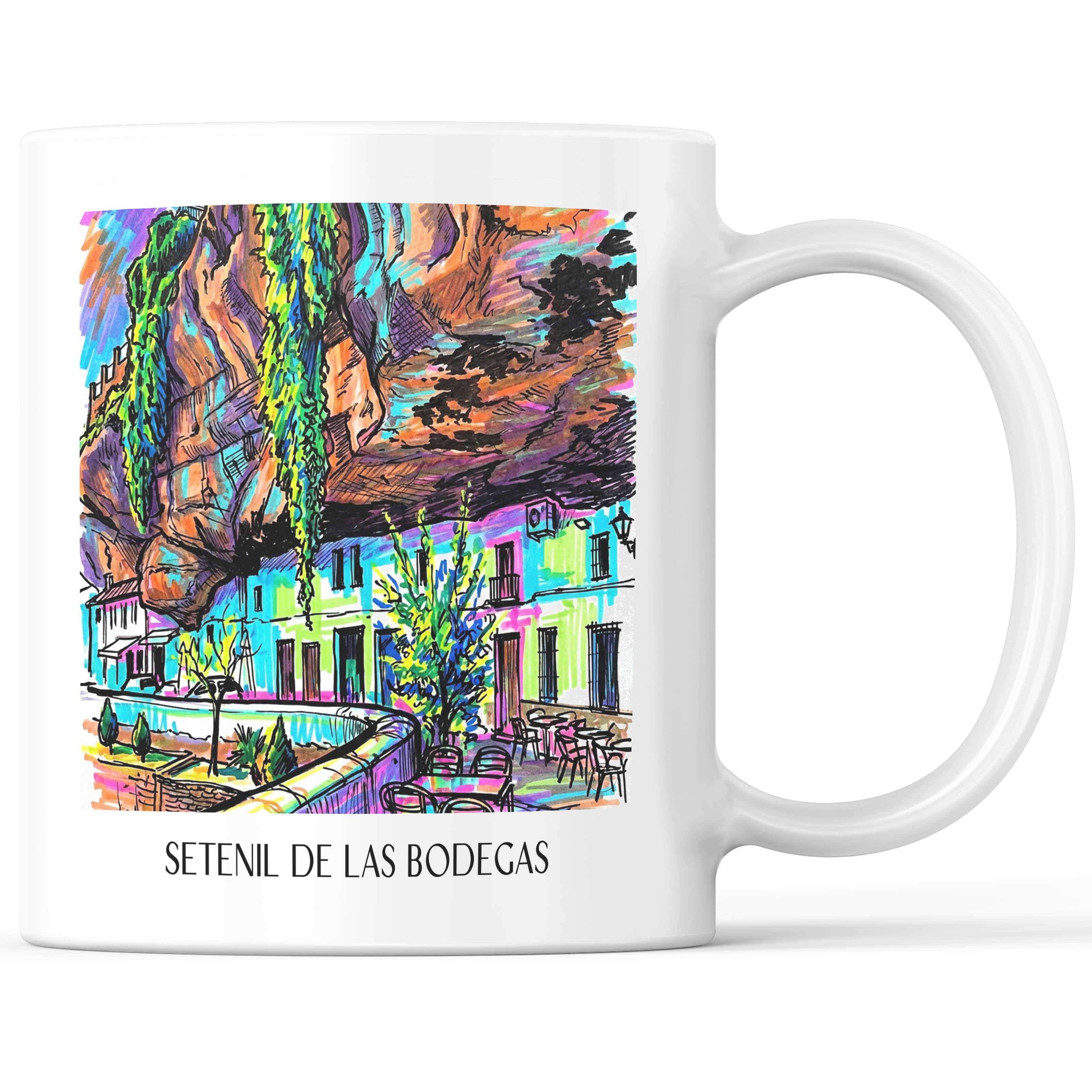 Setenil de las Bodegas Kaffeebecher - Spanien - Spanien Becher - Kaffeetasse im Tag Graffiti Stil - favplace