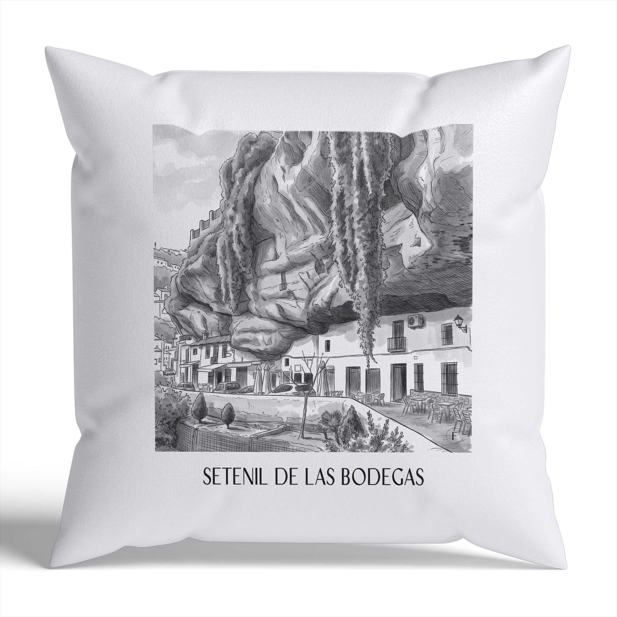 setenil-de-las-bodegas-spanien-spanien-kissenbezug-aquarell-schwarz-weiss
