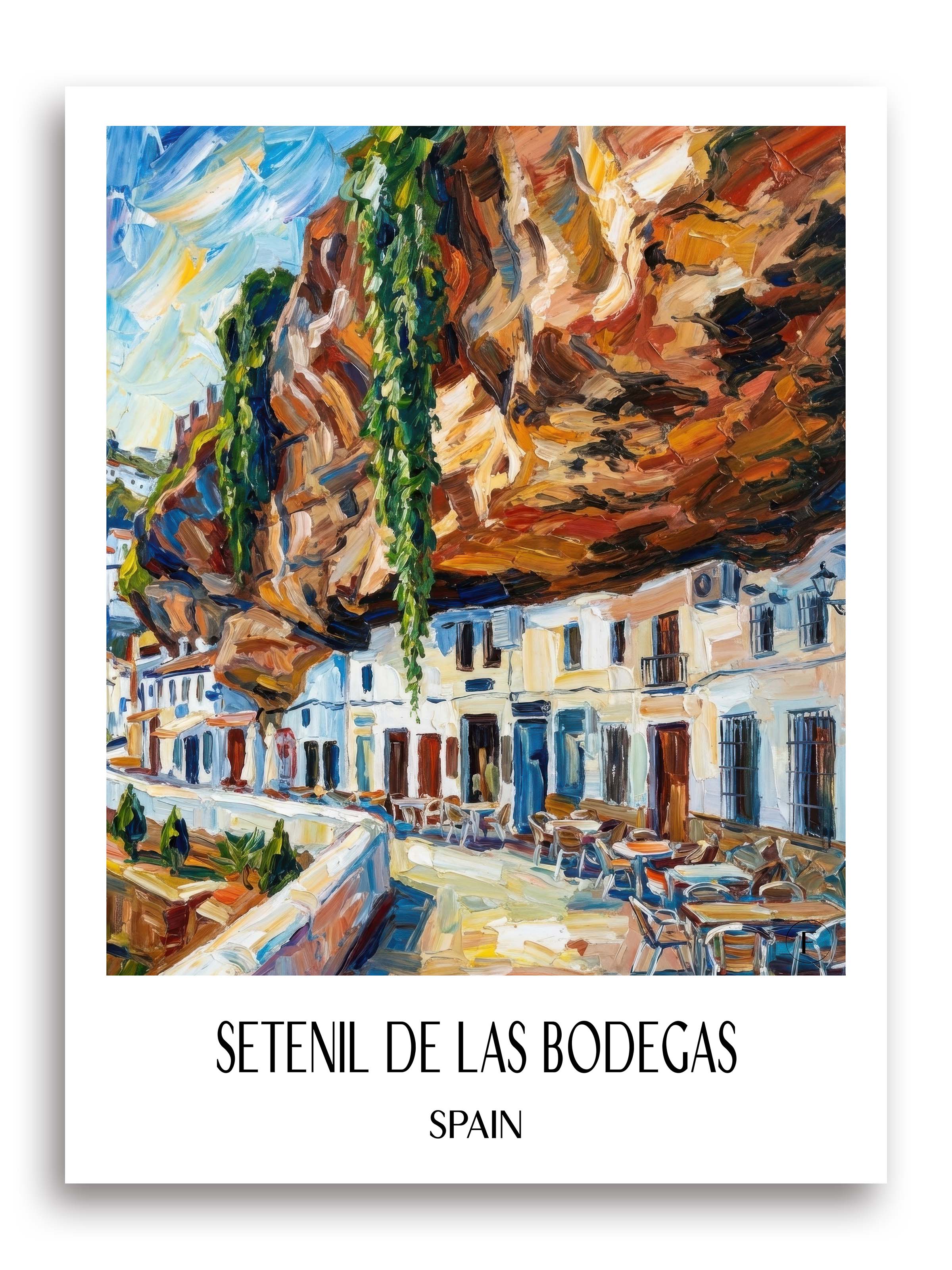 Setenil de las Bodegas Poster - Spanien - Spanien und Spanien Kunstdruck - Ölgemälde von A4 bis A1 - favplace