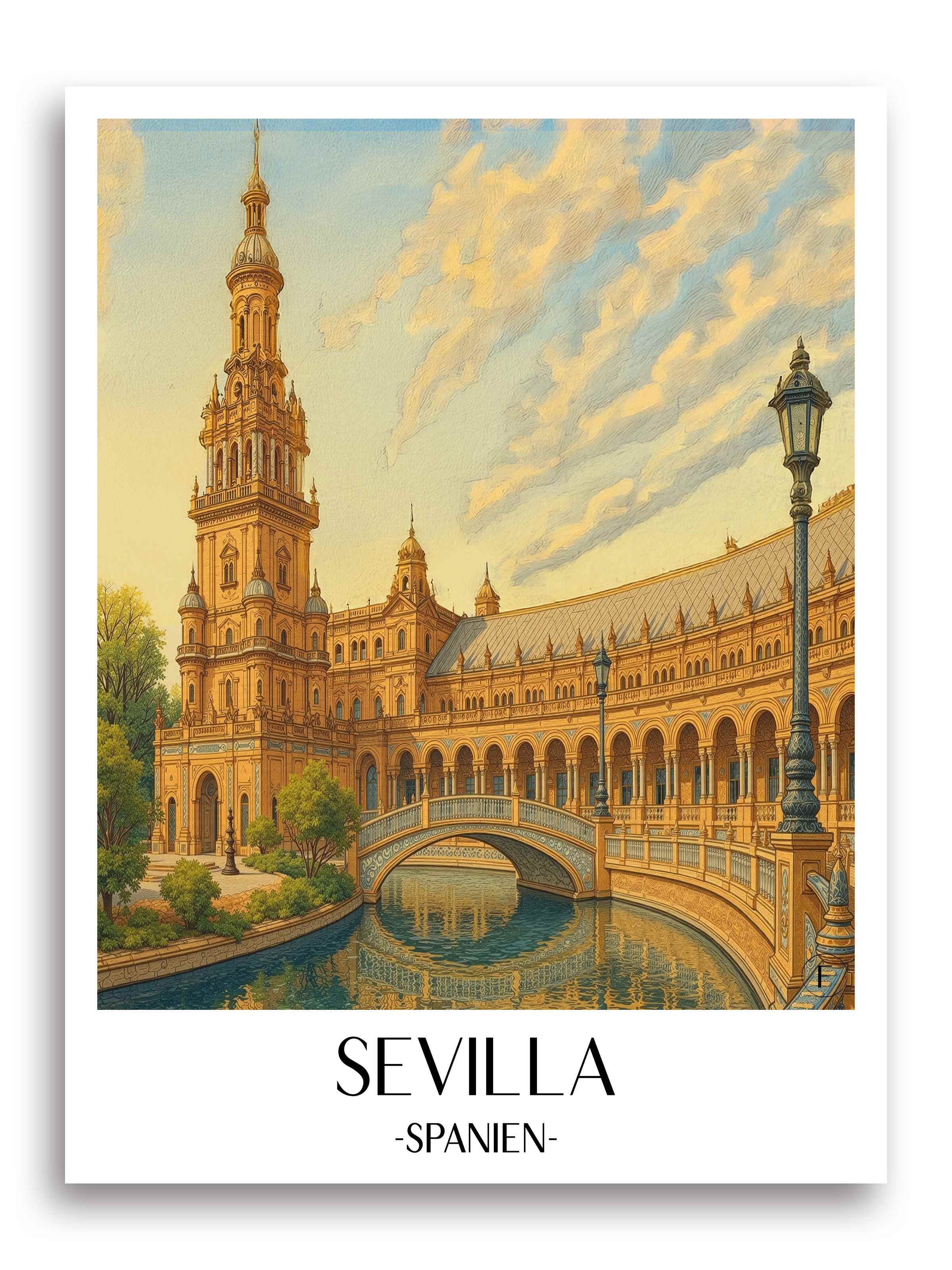 sevilla-spanien-poster-aquarell