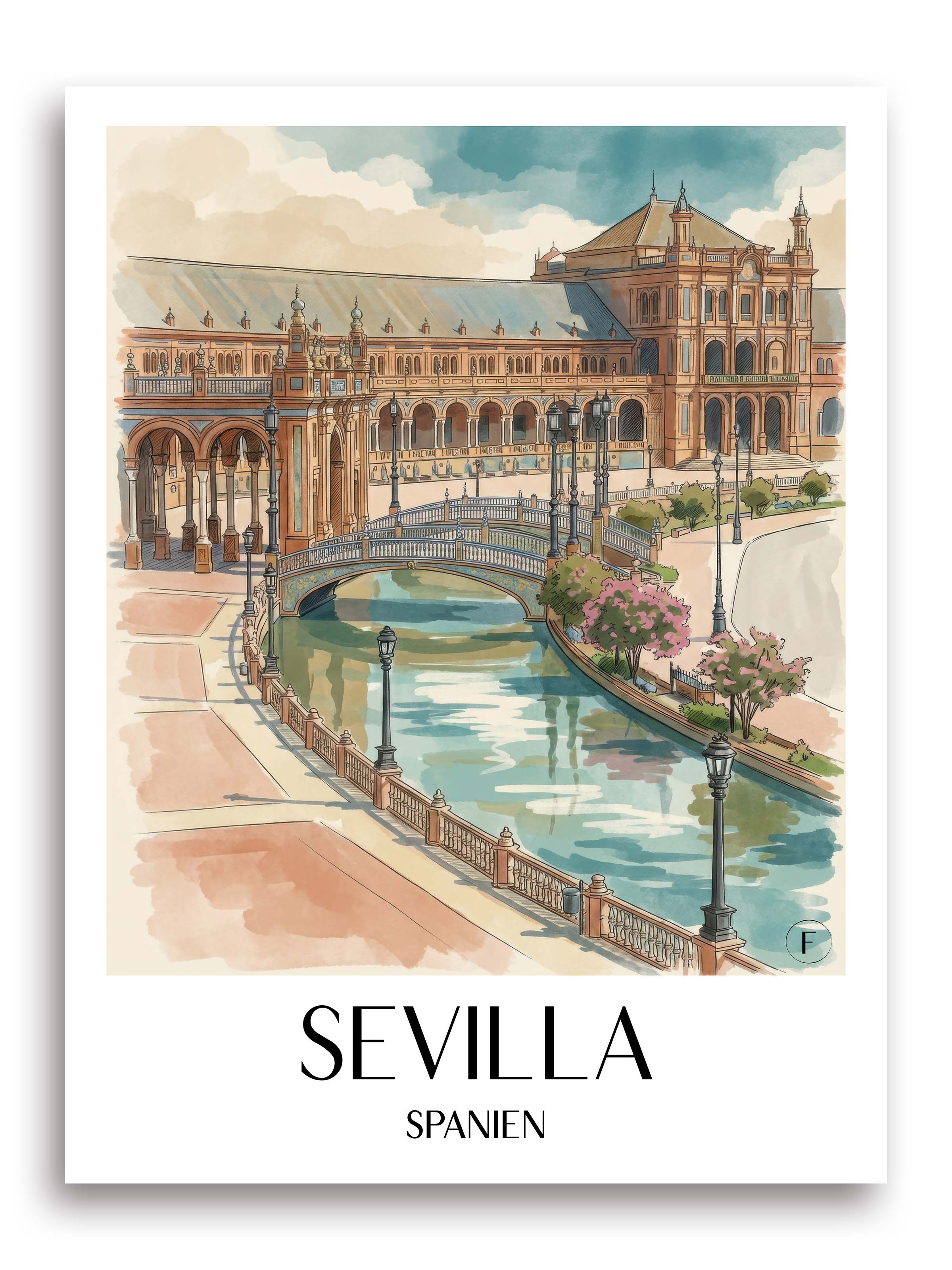 sevilla-spanien-poster-aquarell