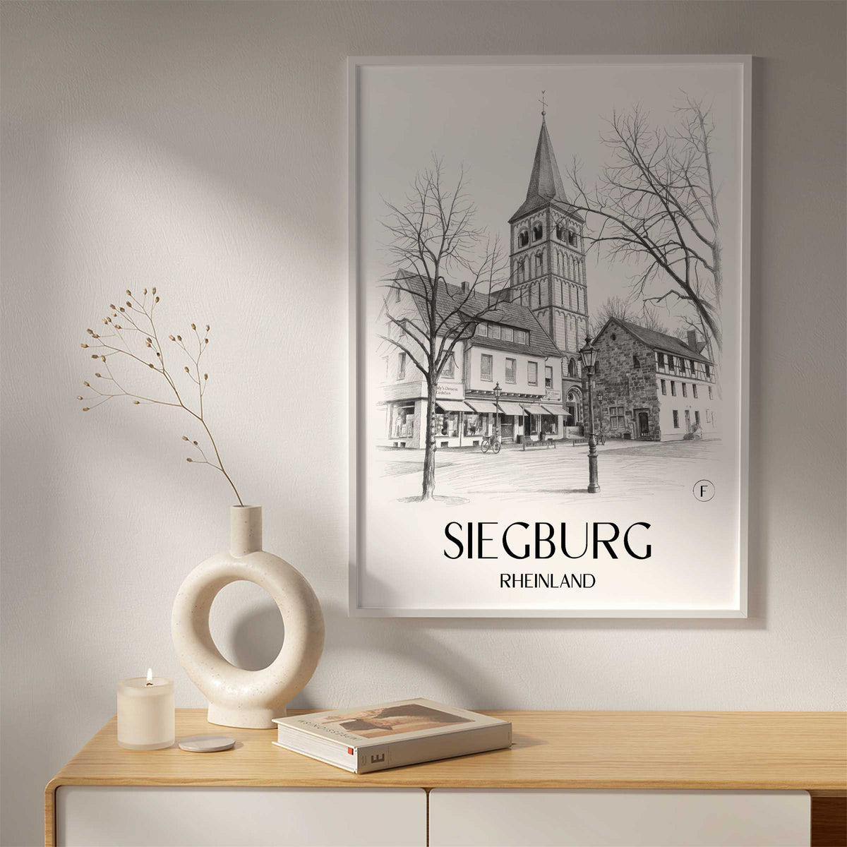 siegburg-rheinland-deutschland-poster-bleistift-zeichnung-drawing