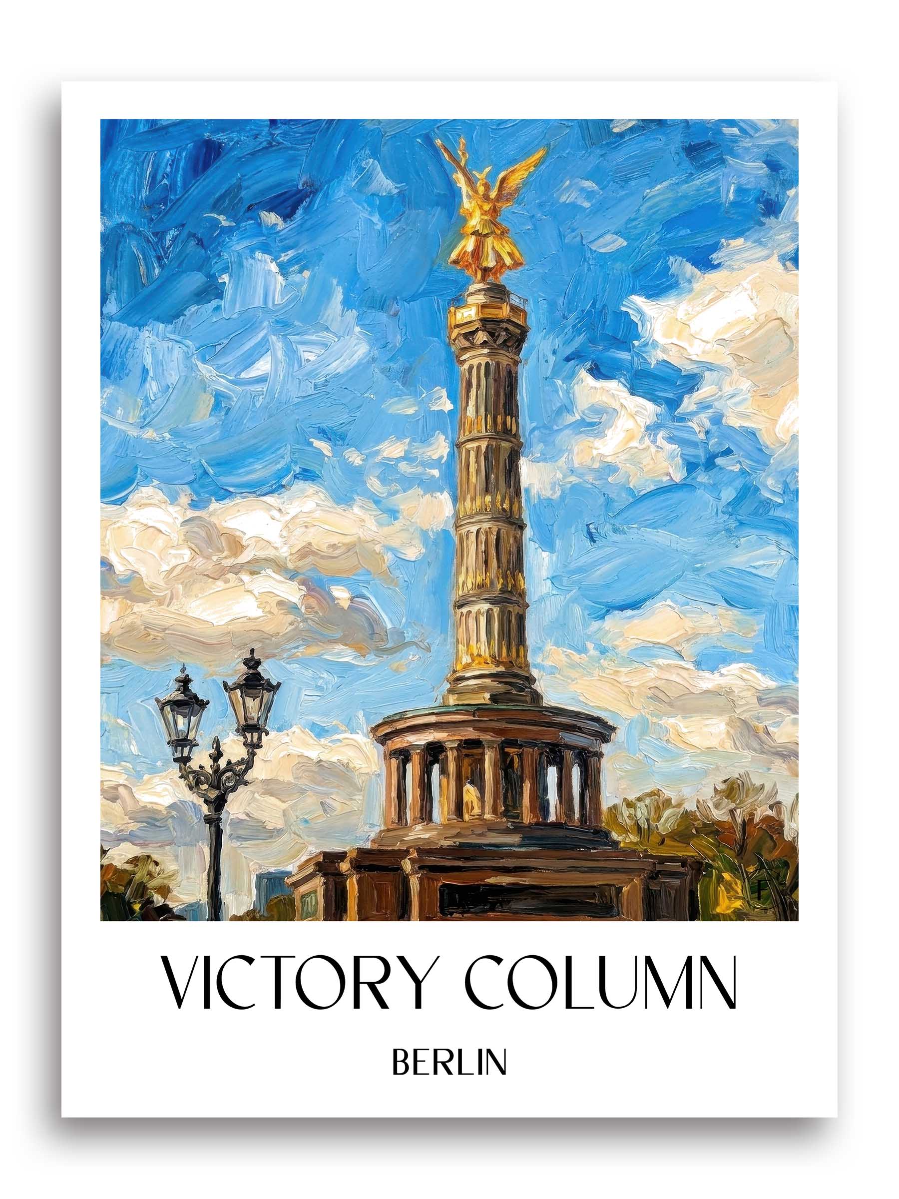 Siegessäule Poster - Berlin - Deutschland Kunstdruck - Ölgemälde von A4 bis A1 - favplace