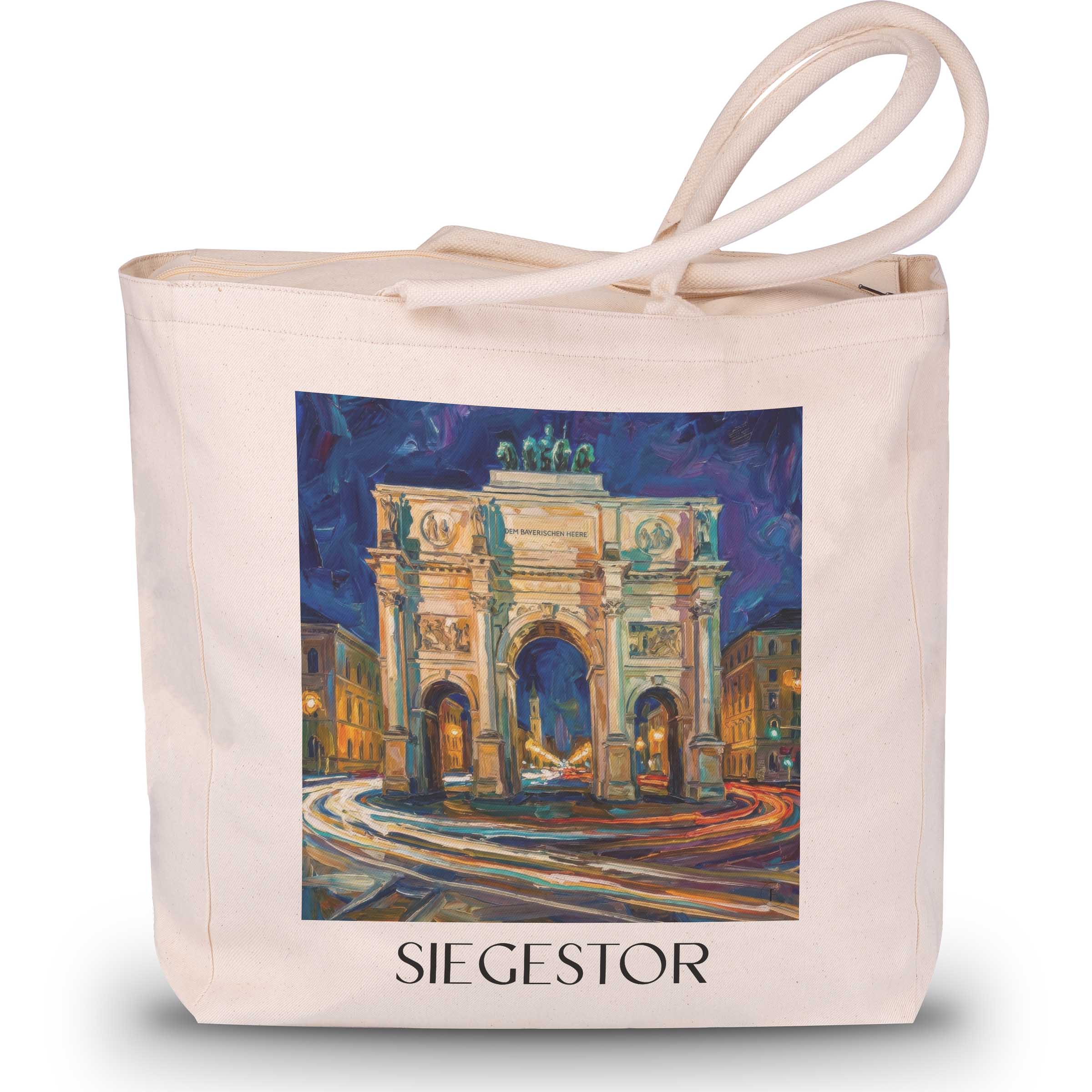 siegestor-münchen-deutschland-einkaufstasche-oil-painting-oelgemaelde