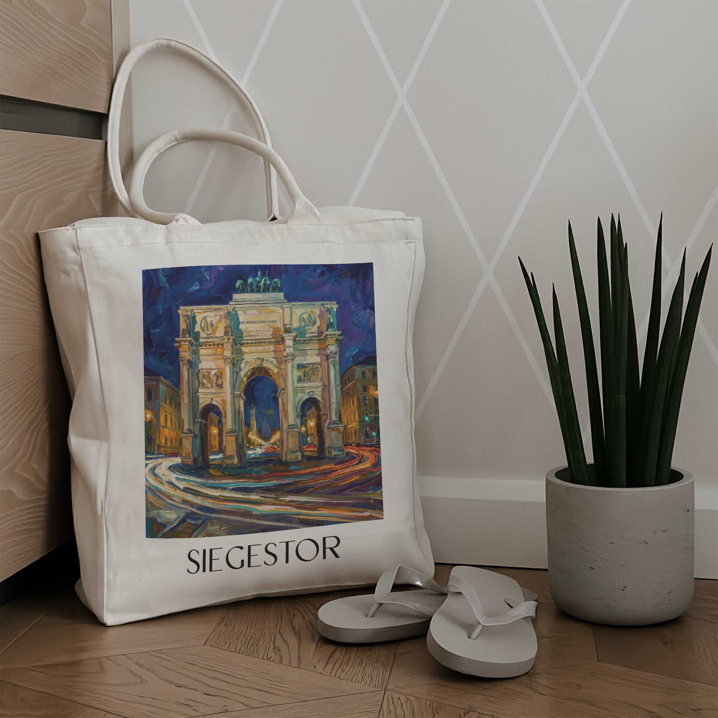 siegestor-münchen-deutschland-einkaufstasche-oil-painting-oelgemaelde