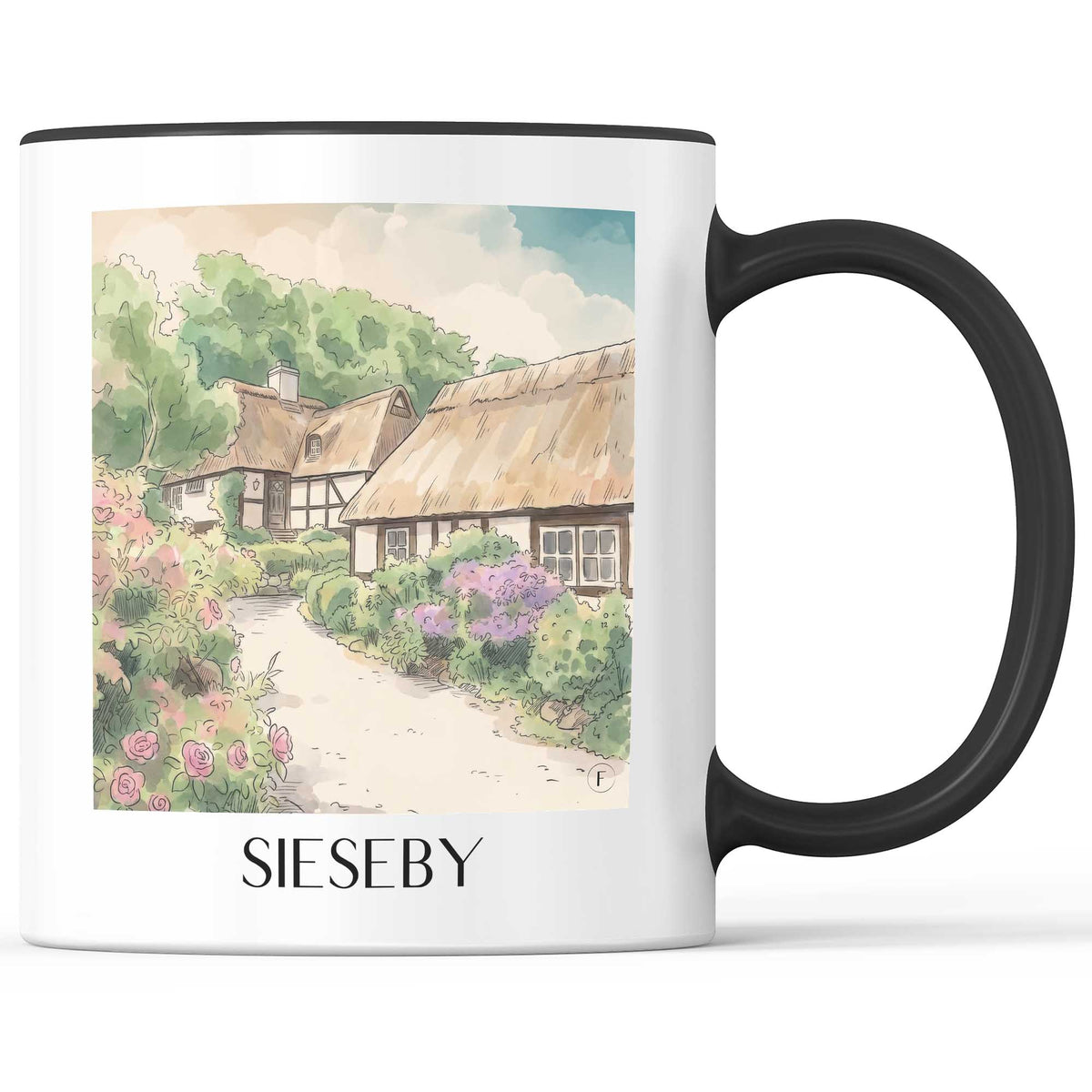 sieseby-schleswig-holstein-deutschland-kaffeebecher-aquarell