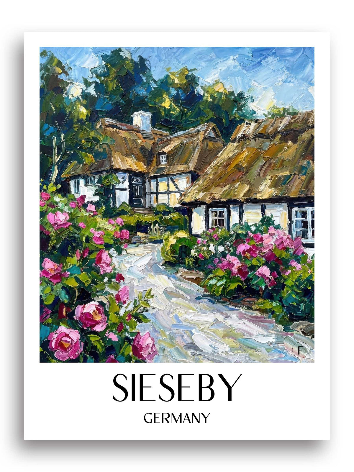 Sieseby Poster - Schleswig-Holstein - Deutschland Kunstdruck - Ölgemälde von A4 bis A1 - favplace