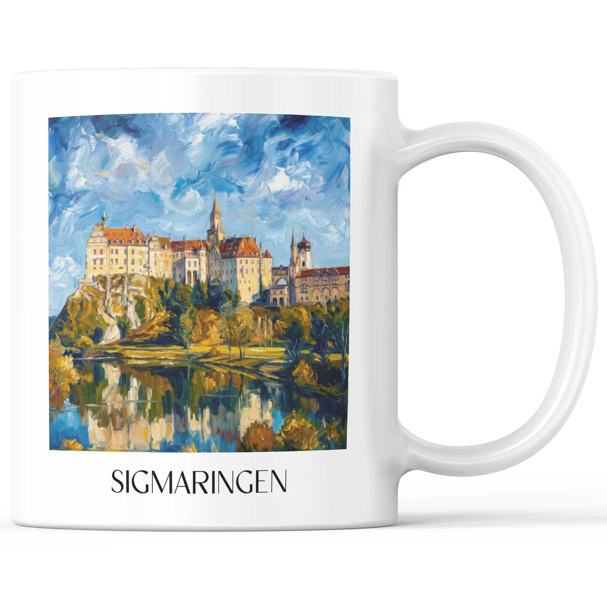 Sigmaringen Kaffeebecher - Schwäbische Alb - Deutschland Becher - Kaffeetasse im Ölgemälde Stil - favplace