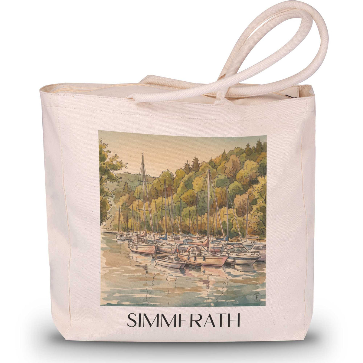 simmerath-eifel-deutschland-einkaufstasche-aquarell