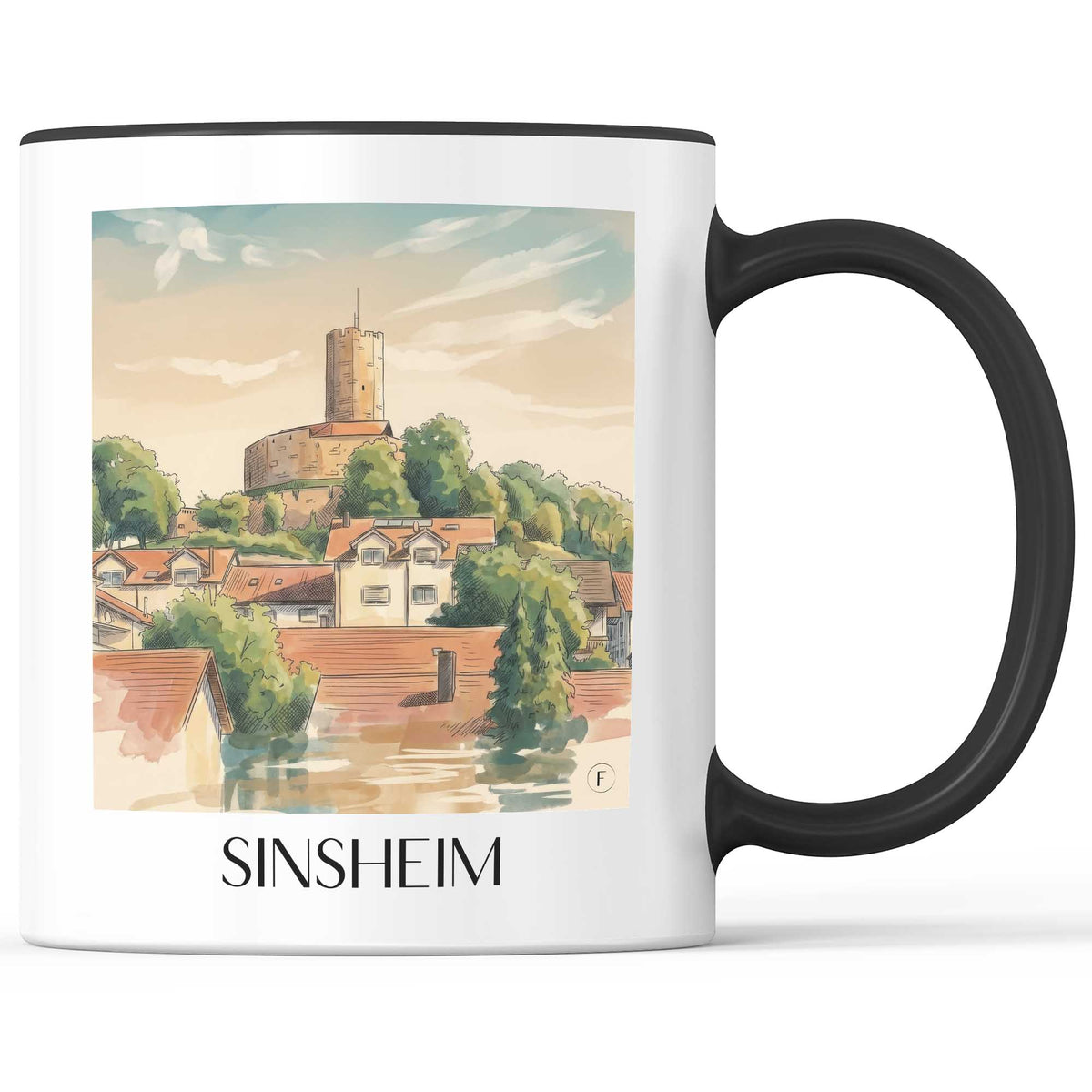 sinsheim-baden-württemberg-deutschland-kaffeebecher-aquarell