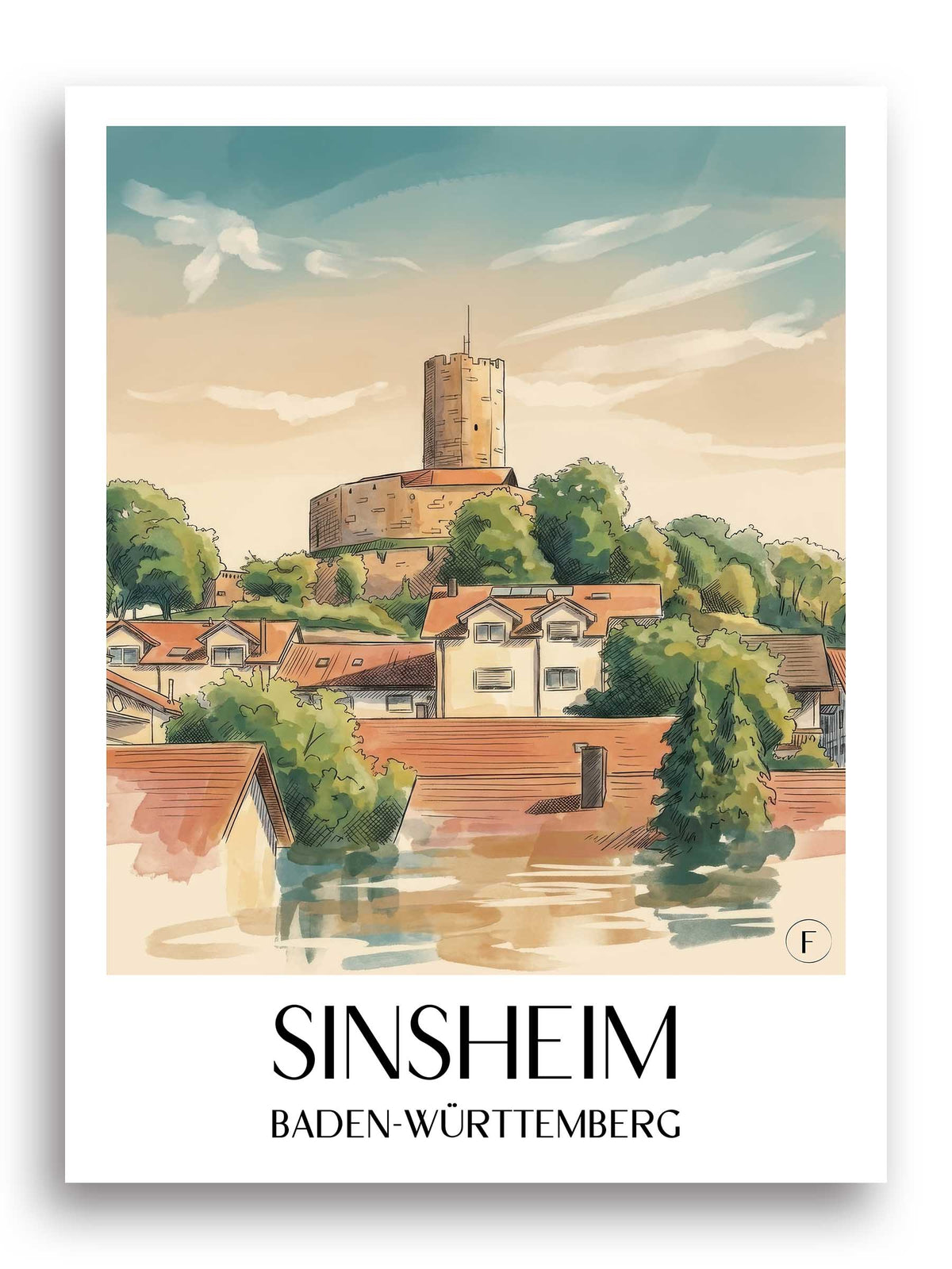 sinsheim-baden-württemberg-deutschland-poster-aquarell