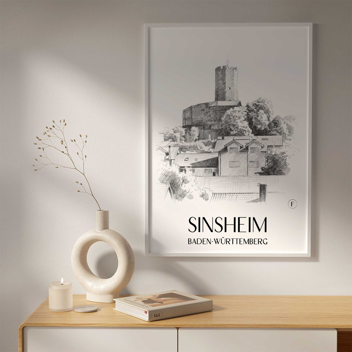 sinsheim-baden-württemberg-deutschland-poster-bleistift-zeichnung-drawing