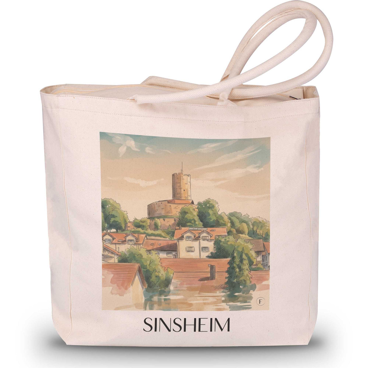 sinsheim-baden-württemberg-deutschland-einkaufstasche-aquarell