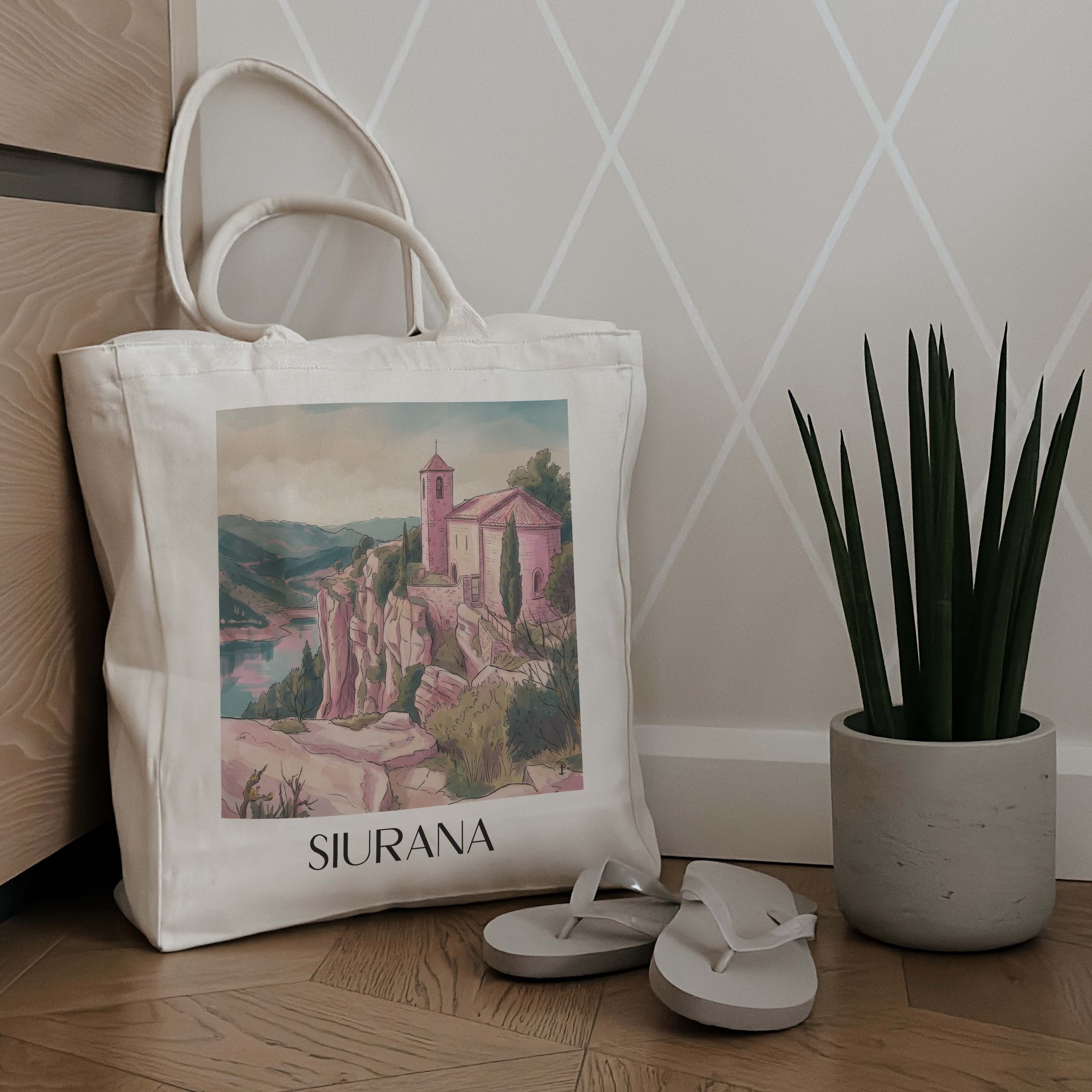 siurana-spanien-spanien-einkaufstasche-aquarell-pink-rosa