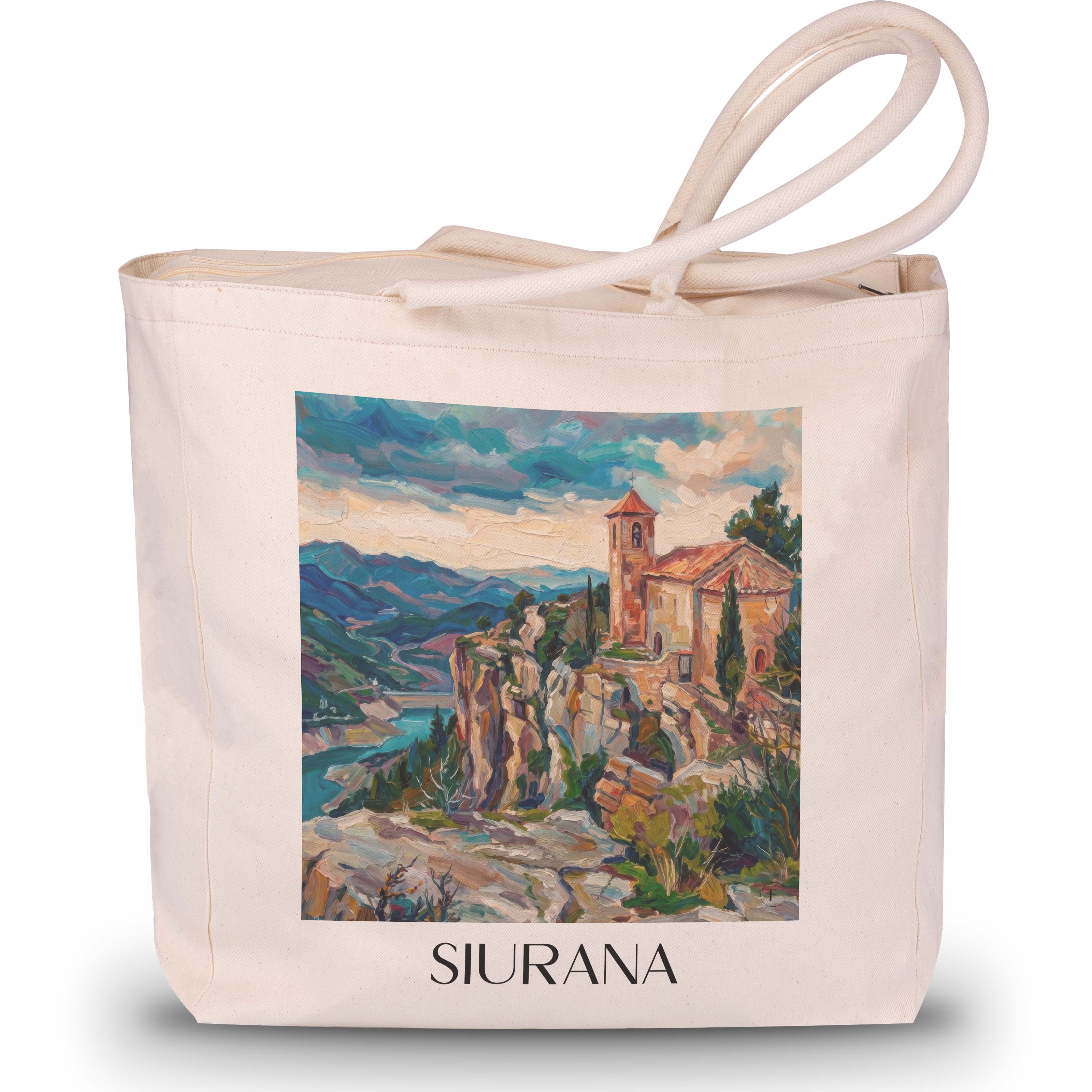siurana-spanien-spanien-einkaufstasche-oil-painting-oelgemaelde
