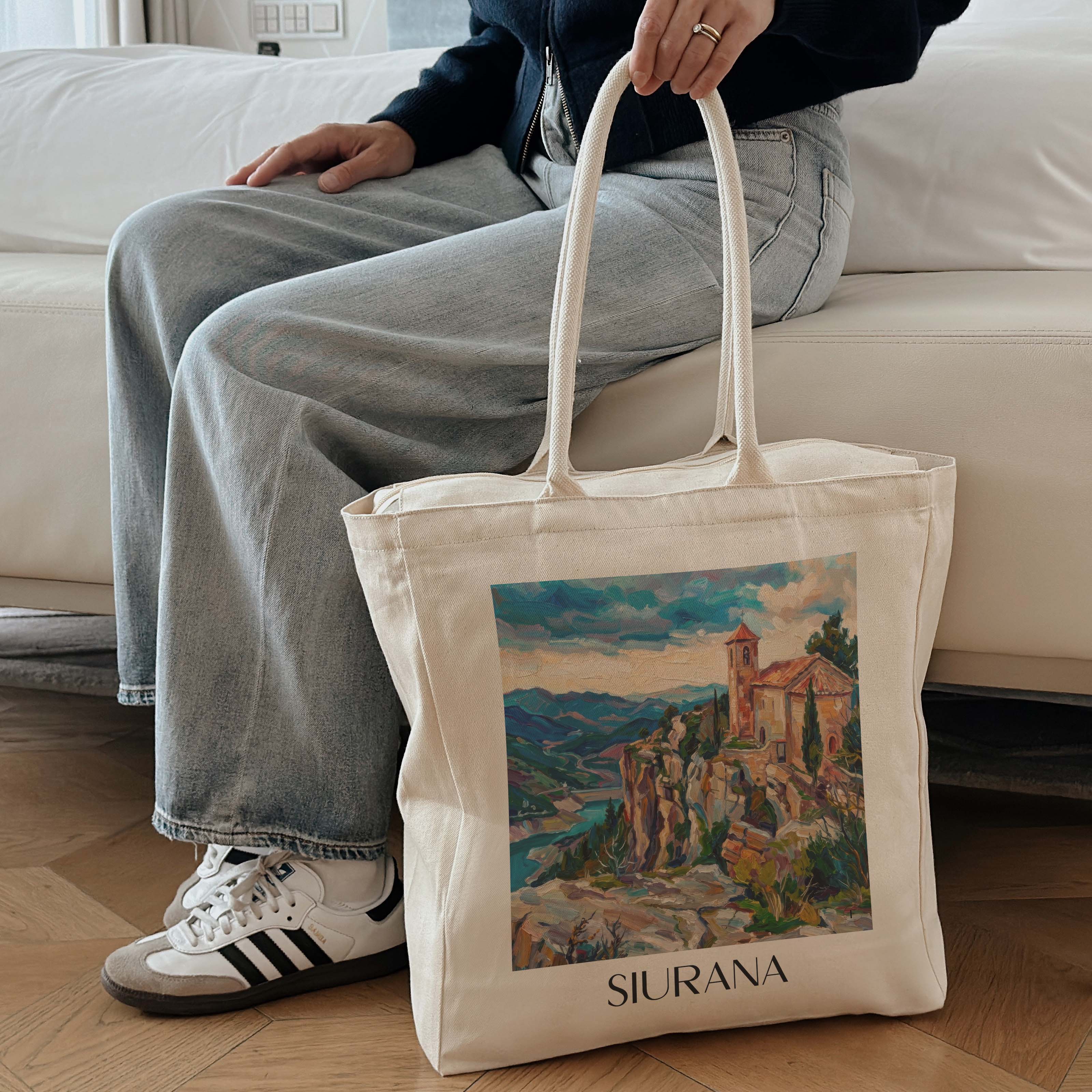 siurana-spanien-spanien-einkaufstasche-oil-painting-oelgemaelde