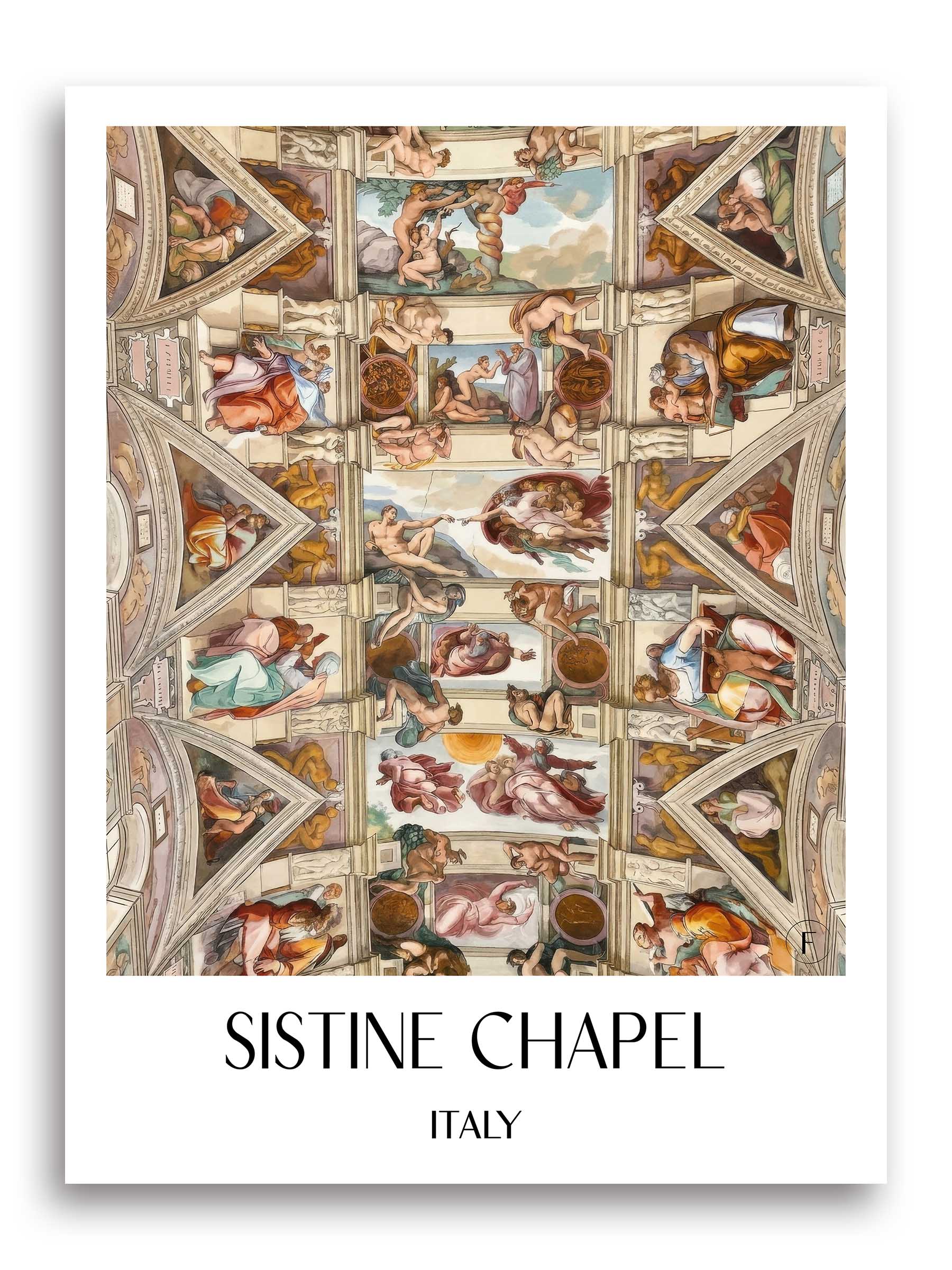Sixtinische Kapelle Poster - Vatikanstadt - Italien Kunstdruck - Aquarell von A4 bis A1 - favplace