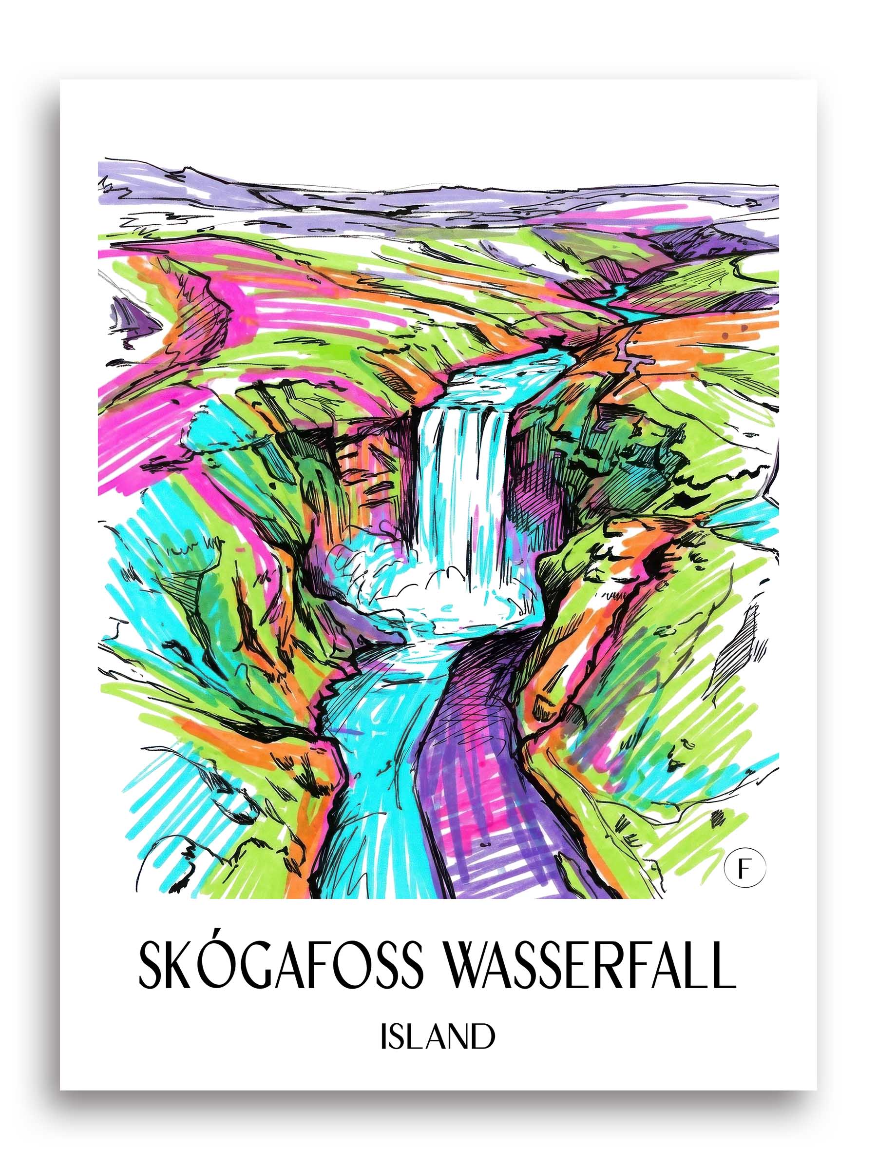 skógafoss-wasserfall-island-island-poster-graffiti