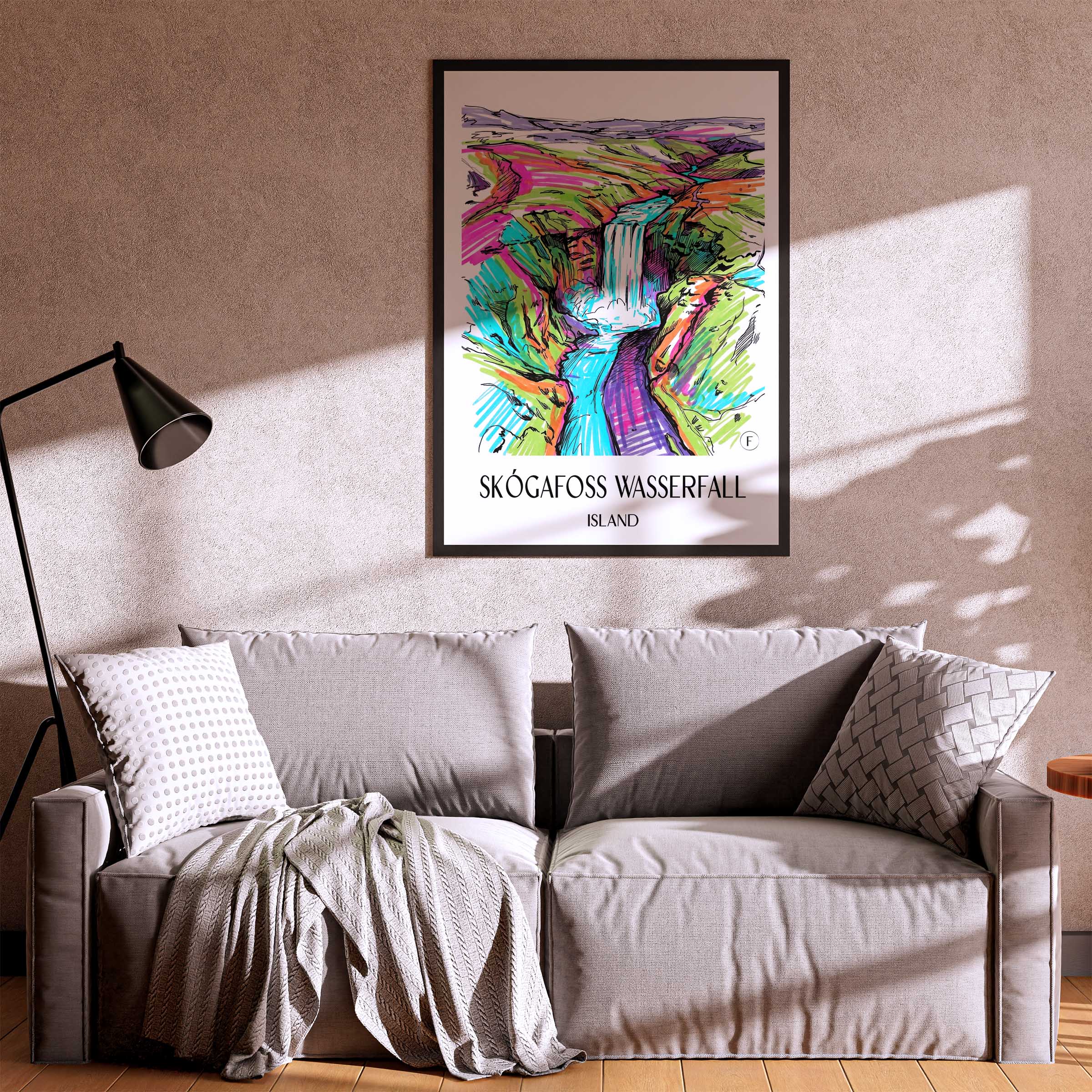 skógafoss-wasserfall-island-island-poster-graffiti