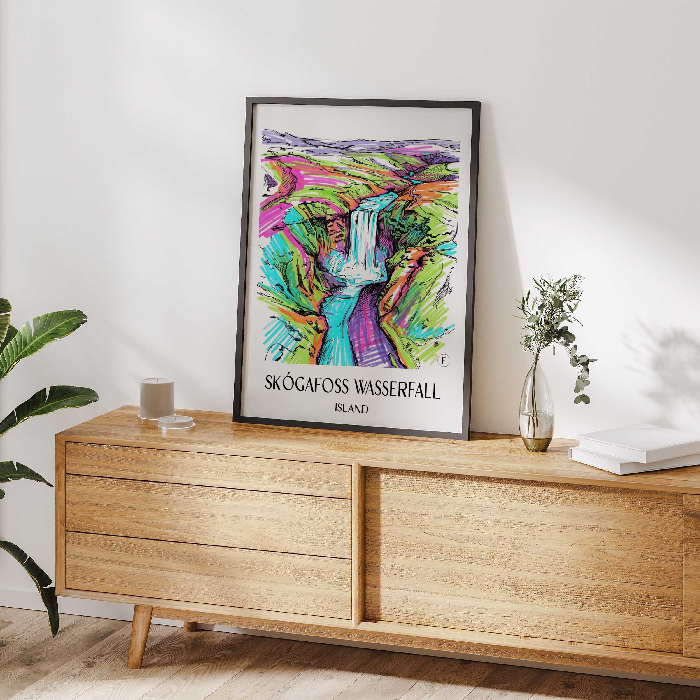 skógafoss-wasserfall-island-island-poster-graffiti