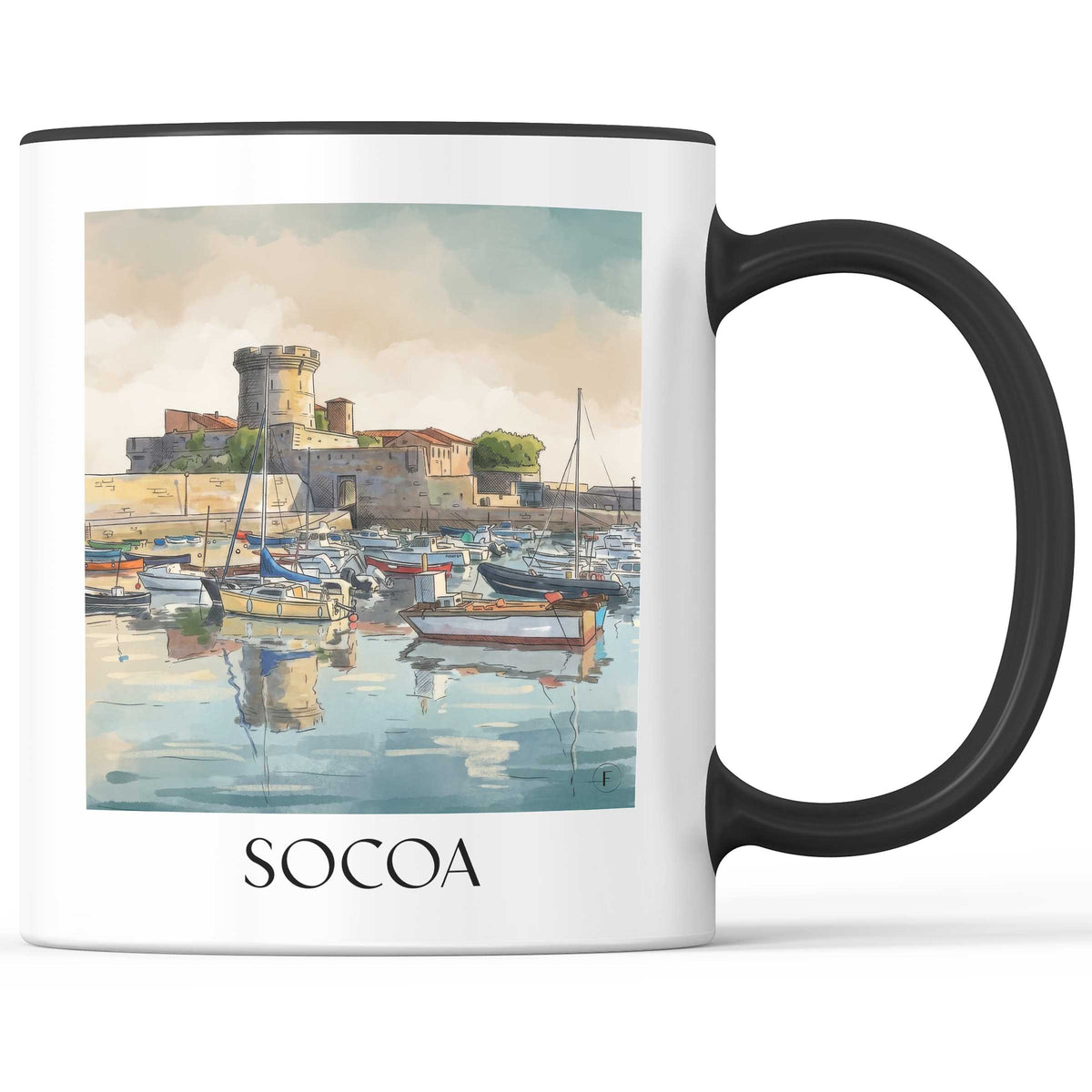 socoa-ciboure-frankreich-kaffeebecher-aquarell