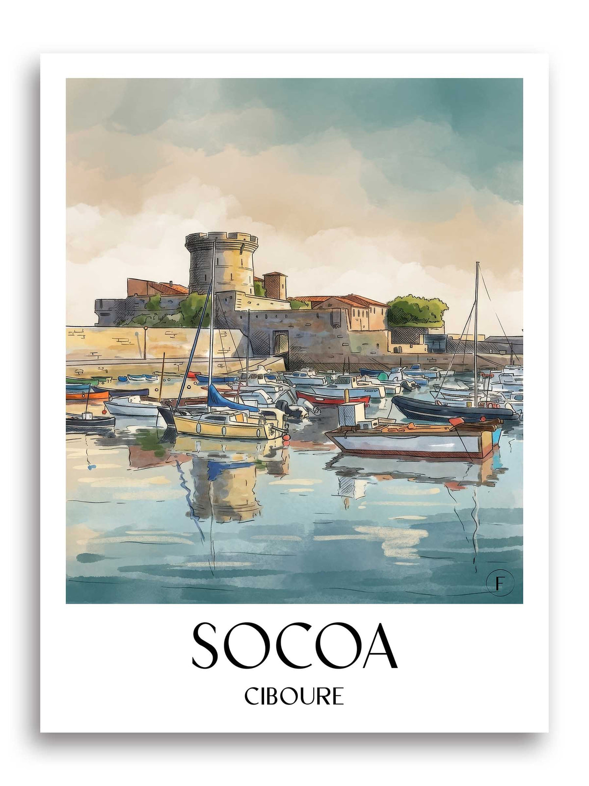 socoa-ciboure-frankreich-poster-aquarell
