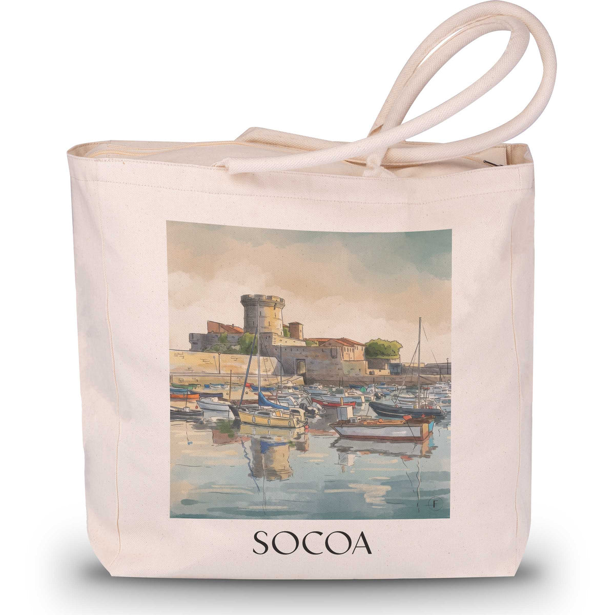 socoa-ciboure-frankreich-einkaufstasche-aquarell