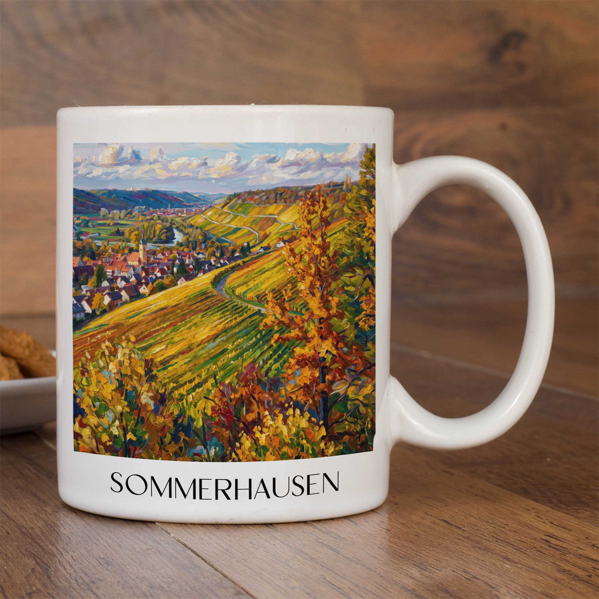 sommerhausen-mainfranken-deutschland-kaffeebecher-oil-painting-oelgemaelde