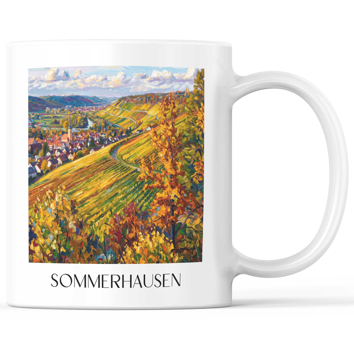 sommerhausen-mainfranken-deutschland-kaffeebecher-oil-painting-oelgemaelde