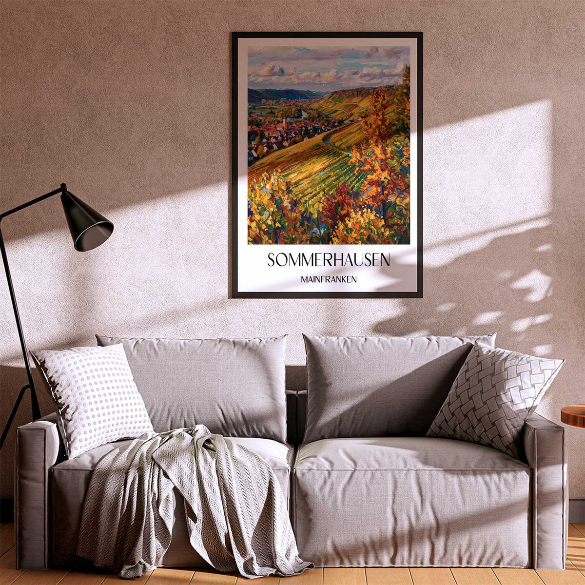 sommerhausen-mainfranken-deutschland-poster-oil-painting-oelgemaelde