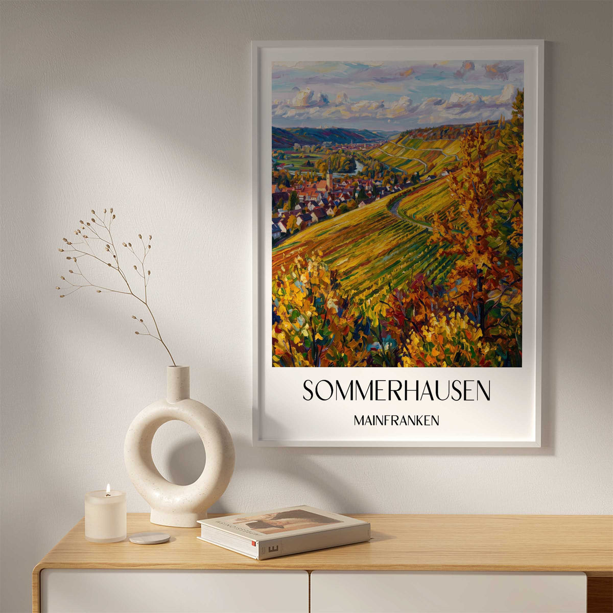 sommerhausen-mainfranken-deutschland-poster-oil-painting-oelgemaelde