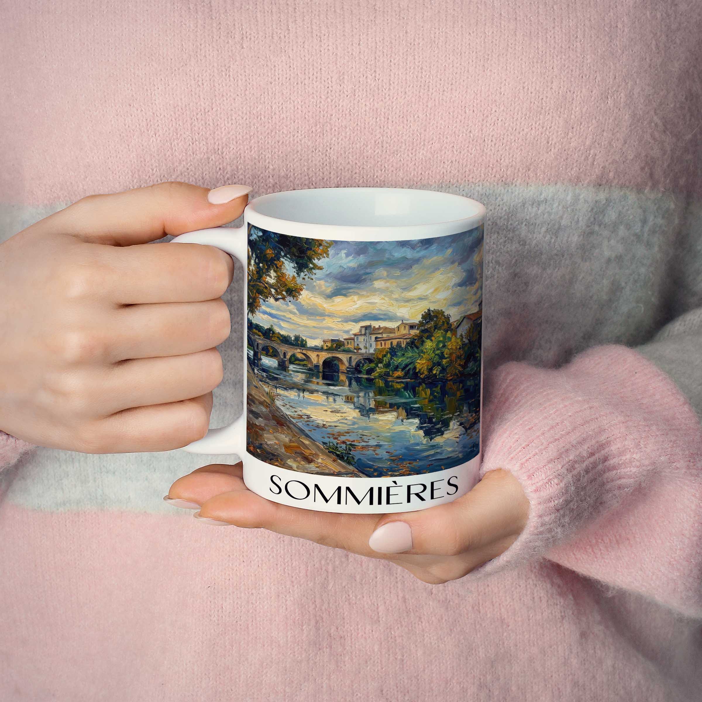 sommières--okzitanien-frankreich-kaffeebecher-oil-painting-oelgemaelde