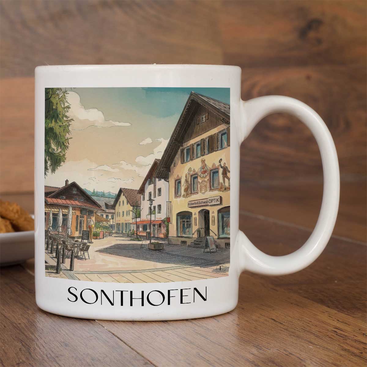 sonthofen-oberallgäu-deutschland-kaffeebecher-aquarell