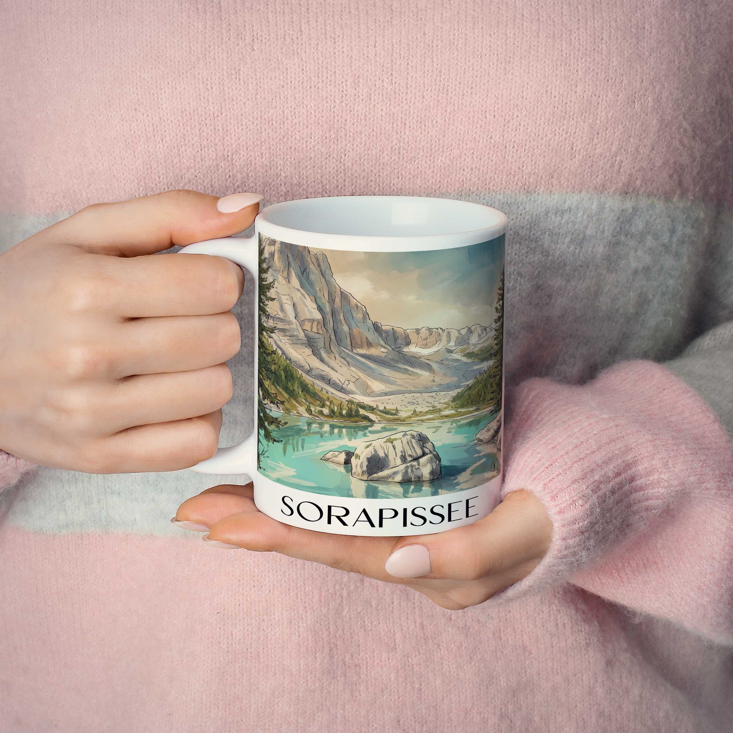 sorapissee-dolomiten-italien-kaffeebecher-aquarell