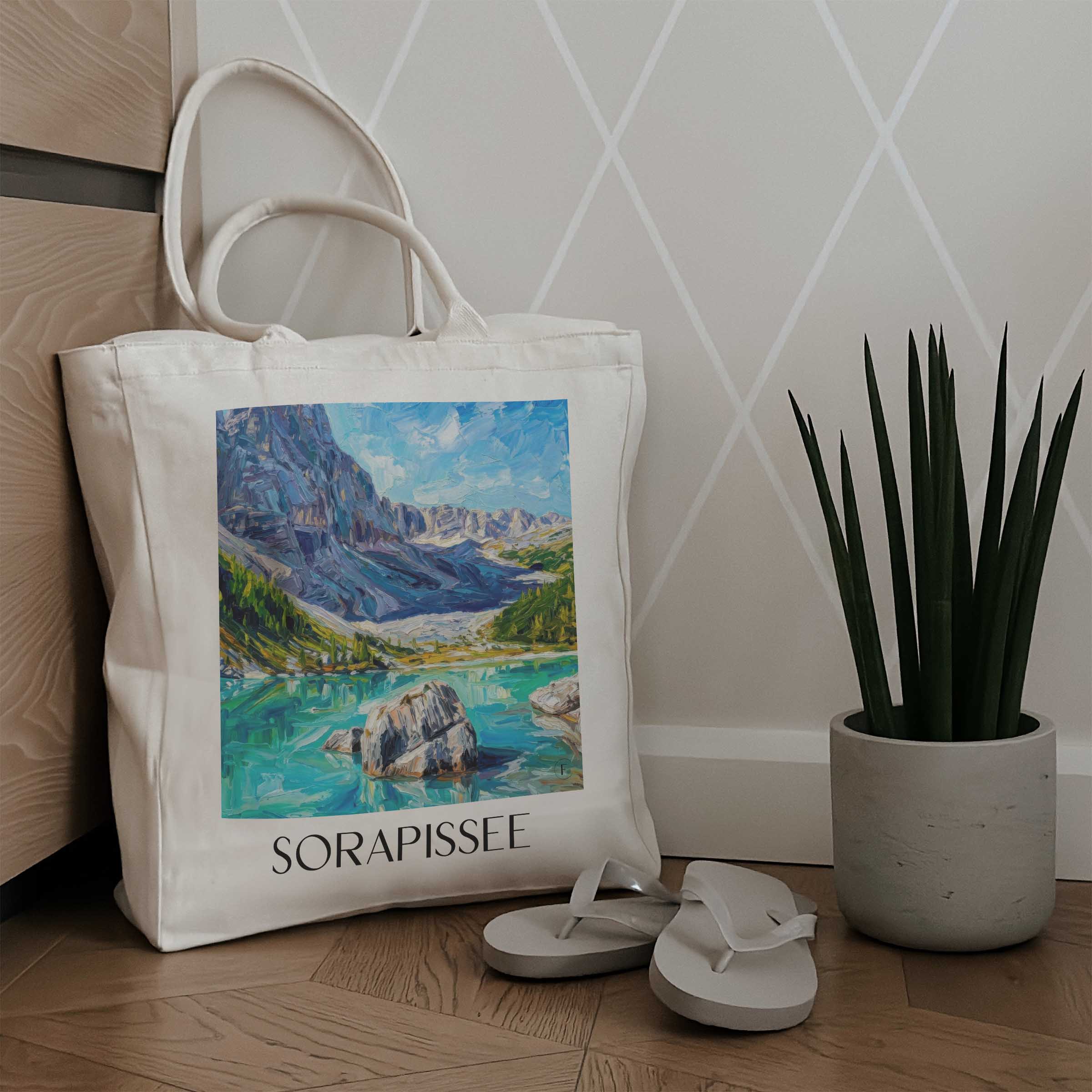 sorapissee-dolomiten-italien-einkaufstasche-oil-painting-oelgemaelde