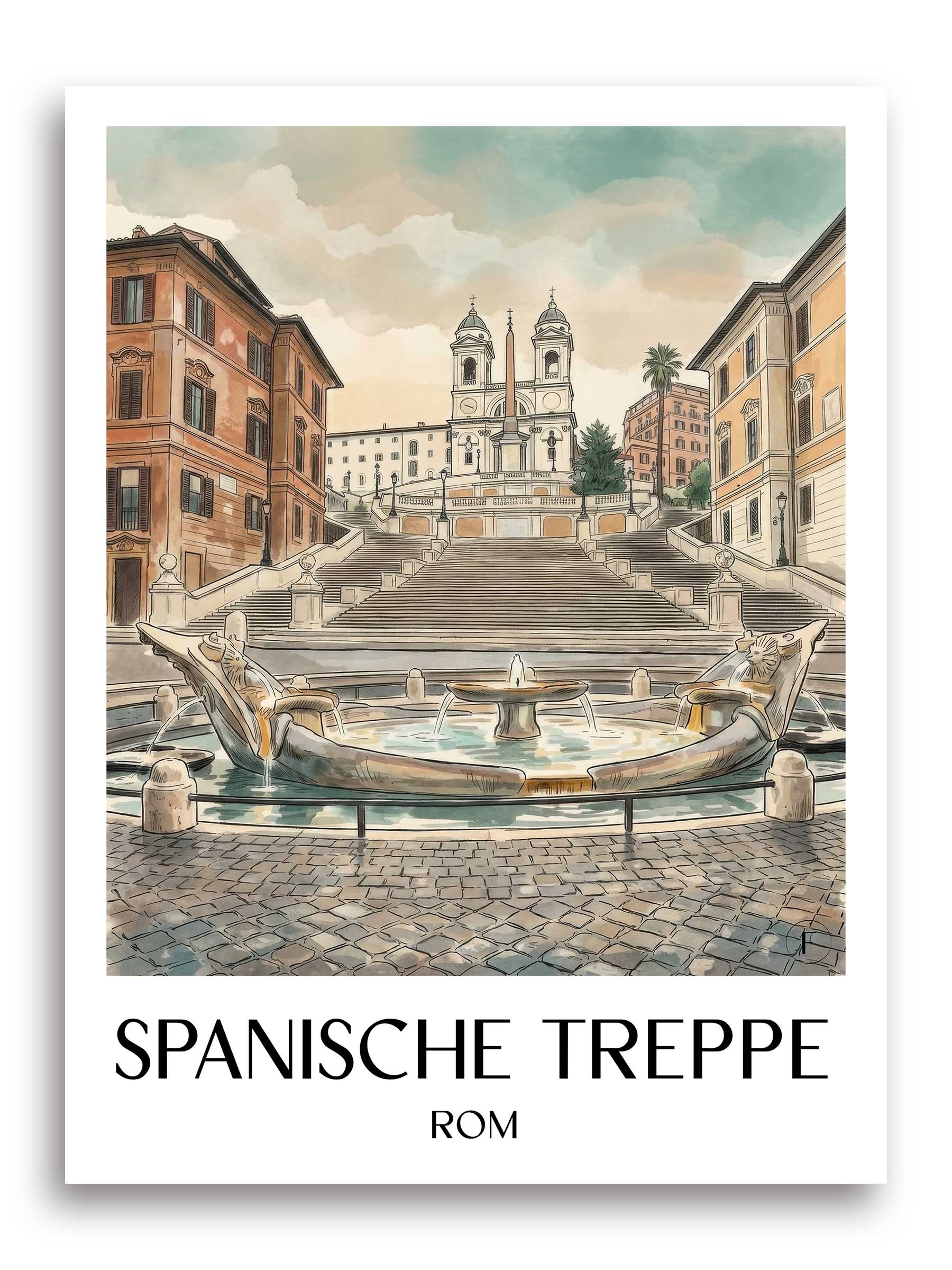 spanische-treppe-rom-italien-poster-aquarell