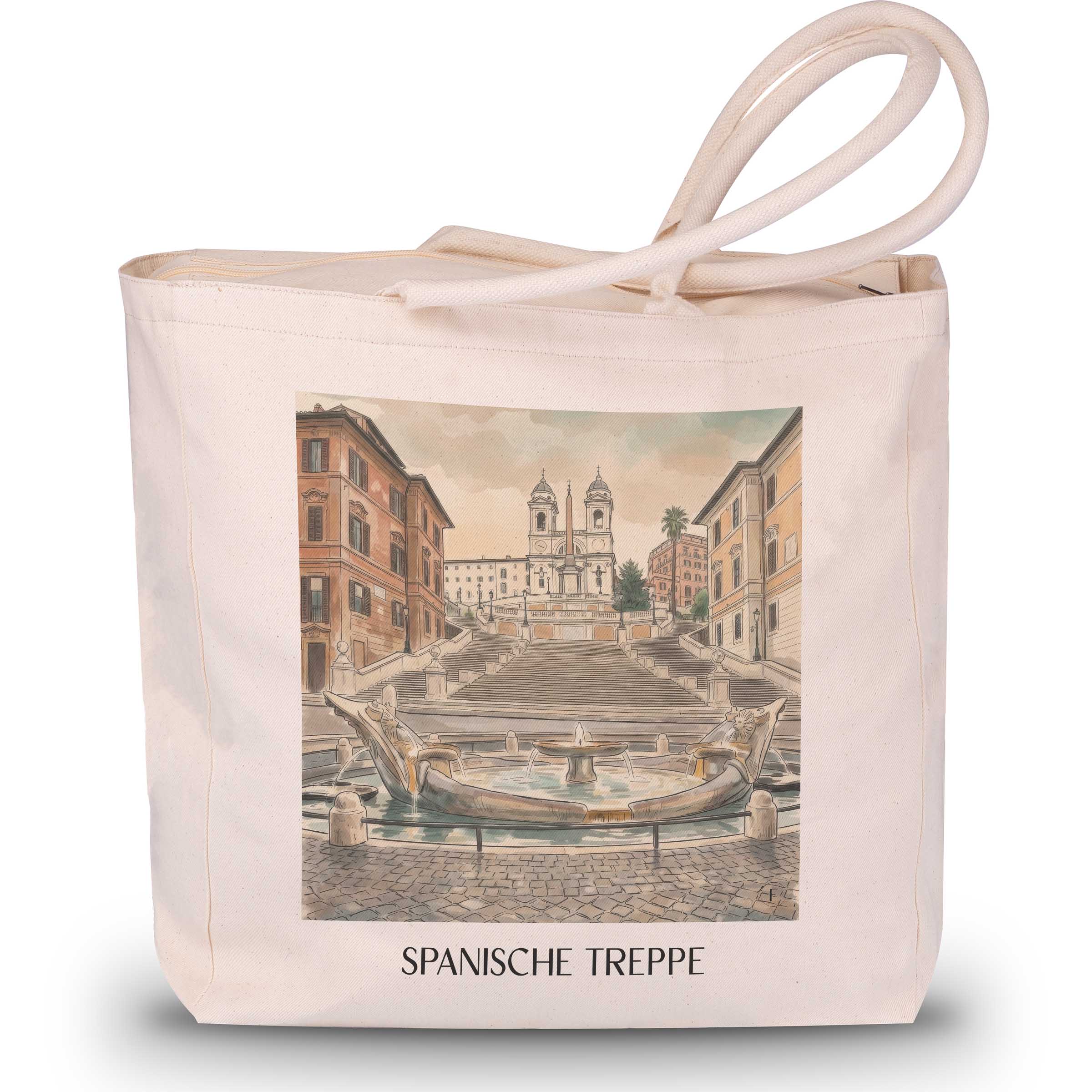 spanische-treppe-rom-italien-einkaufstasche-aquarell