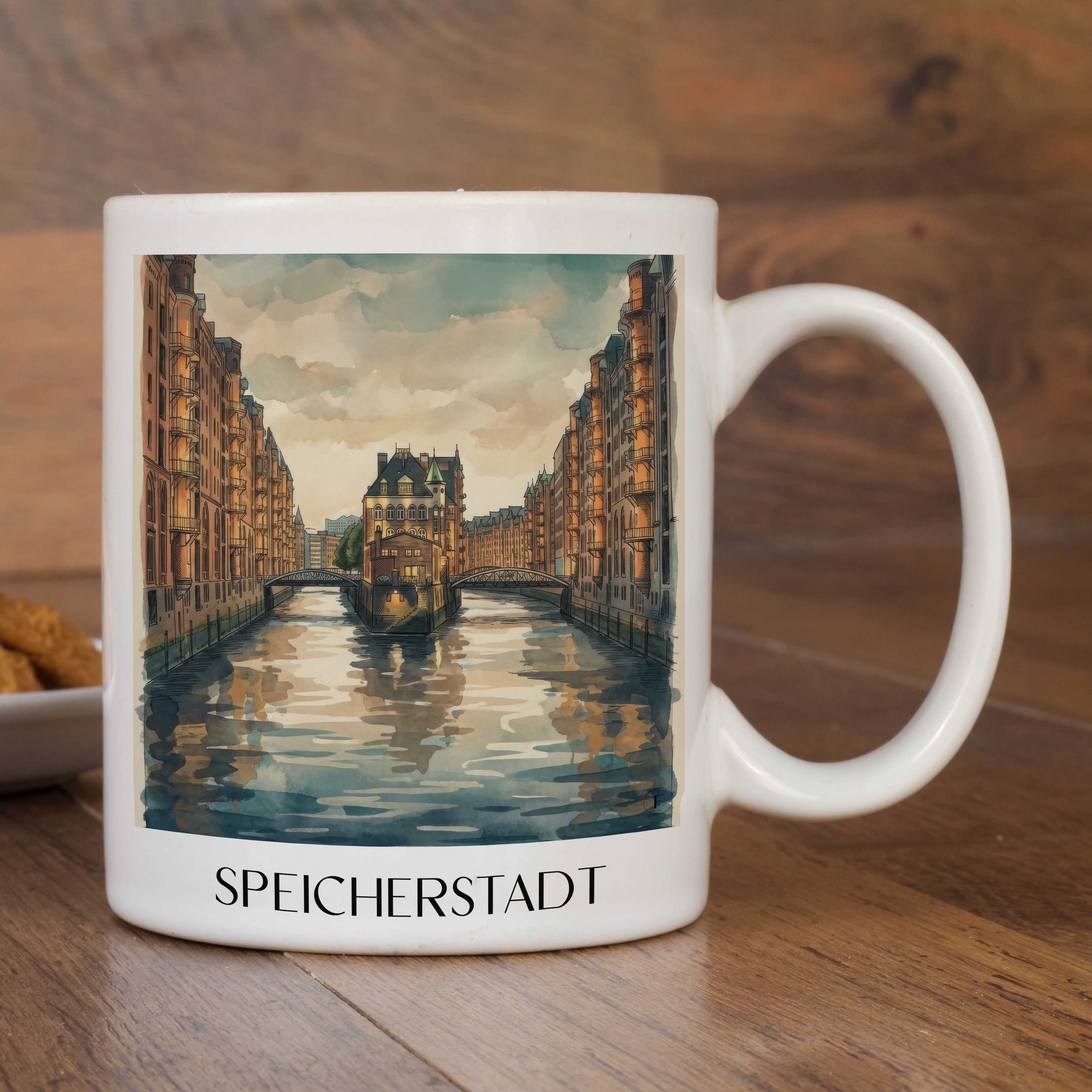 speicherstadt-hamburg-deutschland-kaffeebecher-aquarell
